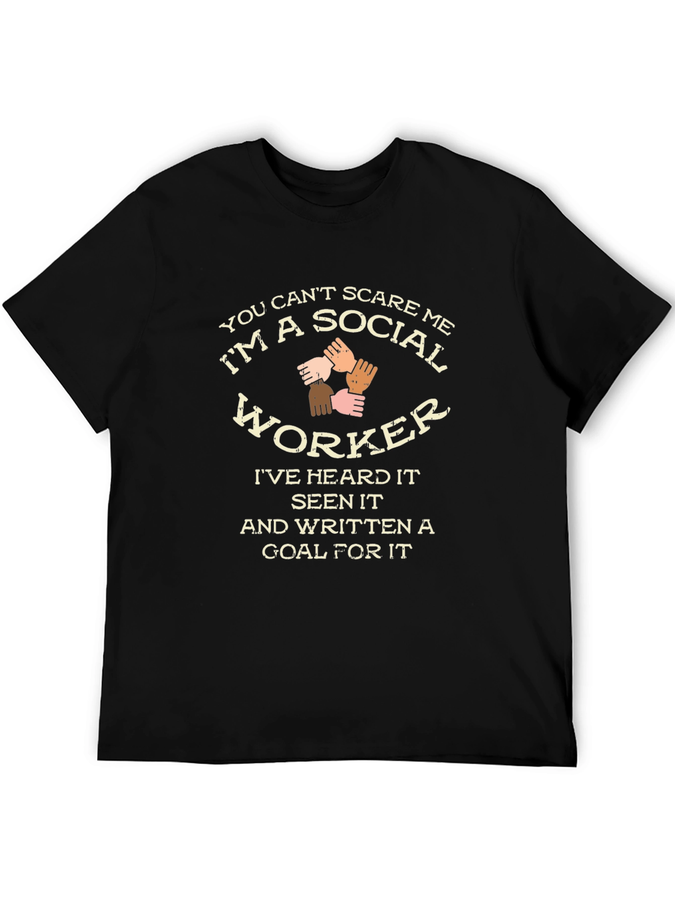Black Social Worker T-Shirt: You Can't Scare Me! view 5