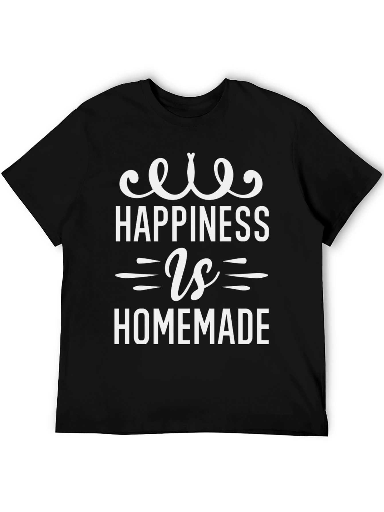 Black Happiness is Homemade Black T-Shirt view 5