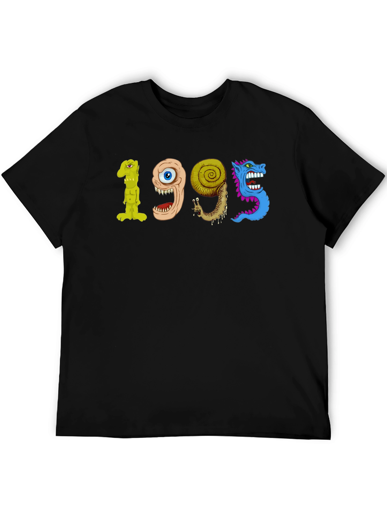 Black Monster Number T-Shirt - 1995 Graphic Tee view 5