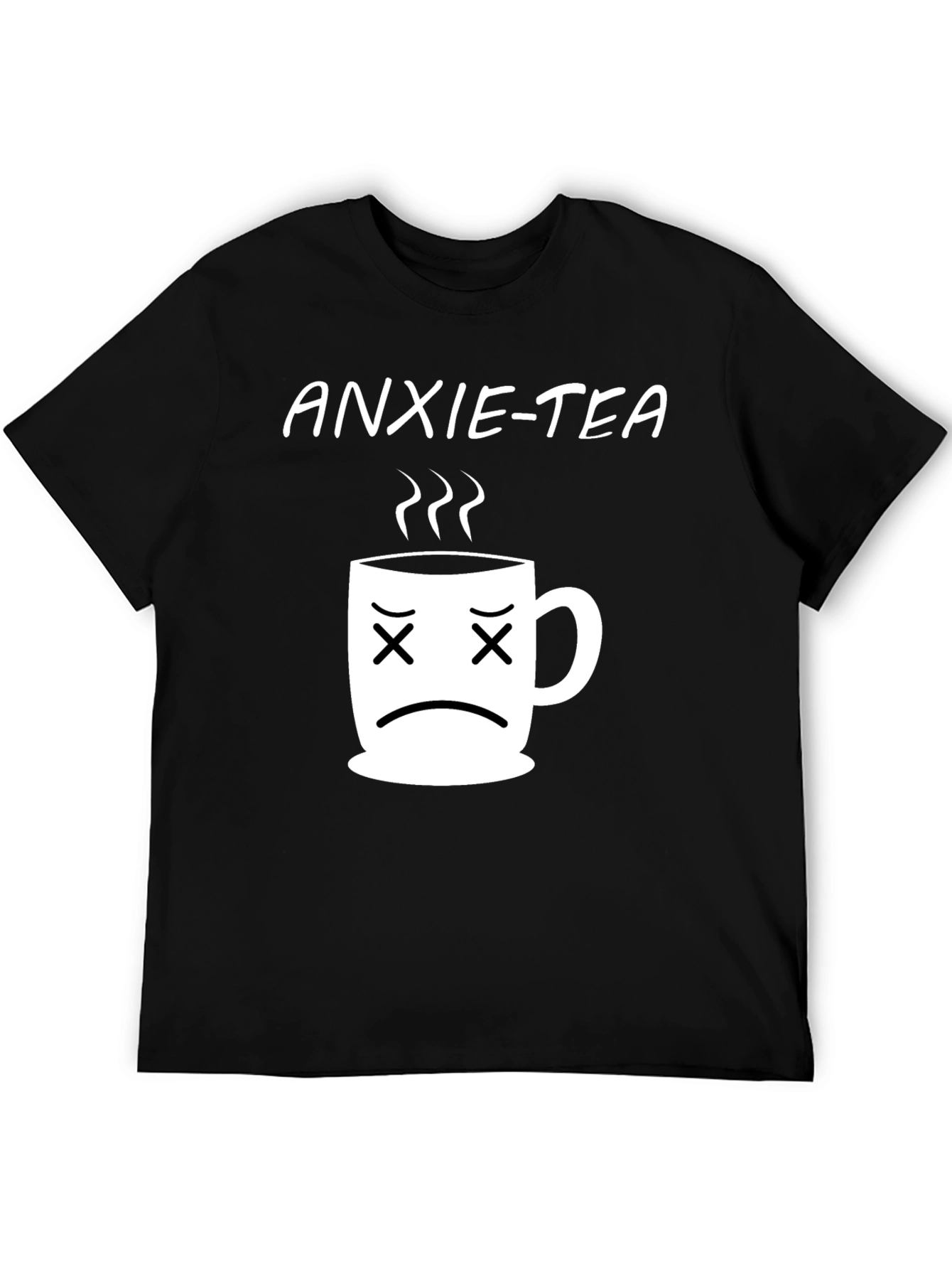 Black Anxie-Tea T-Shirt - Funny Graphic Tee view 5
