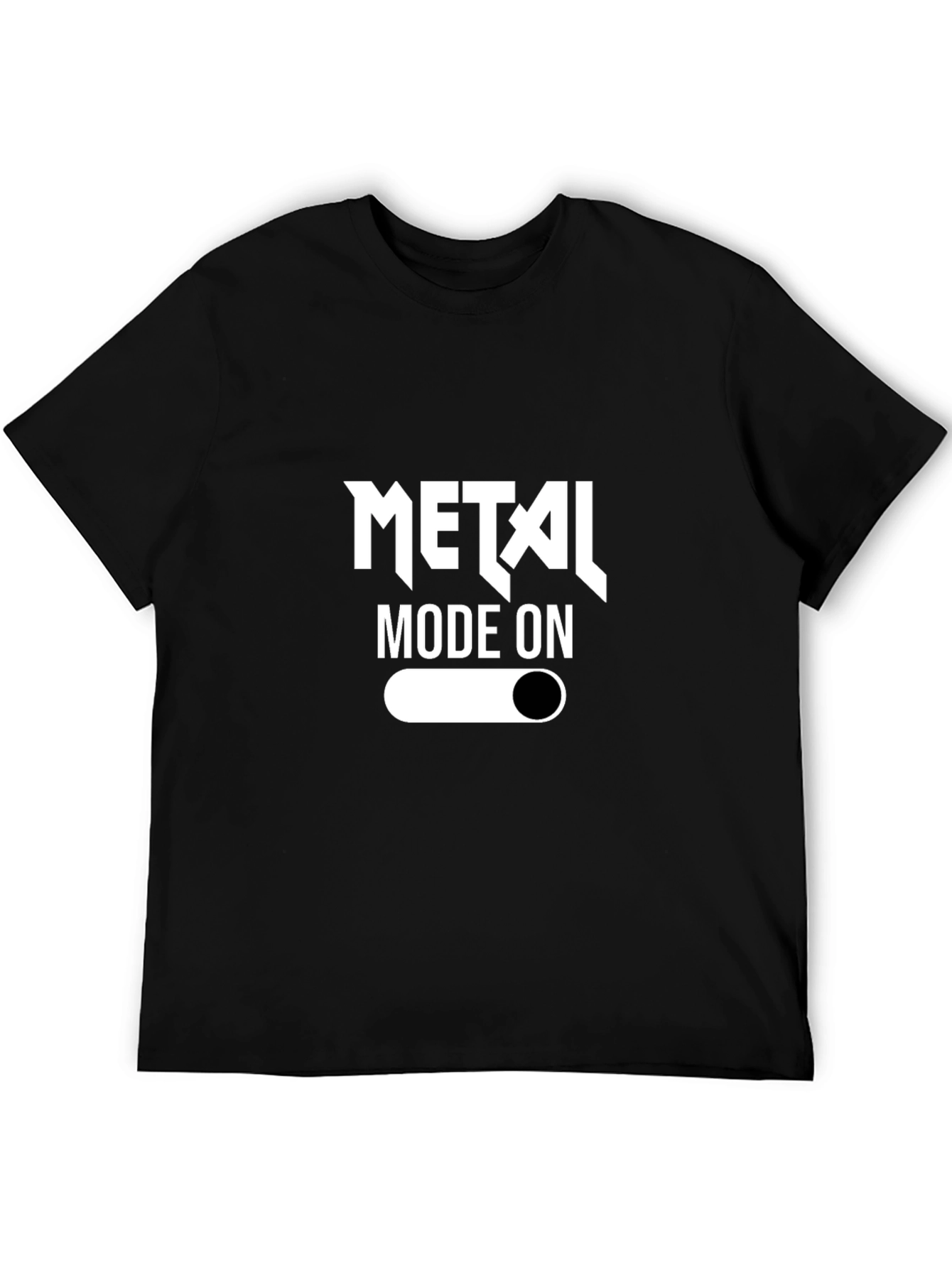 Black Metal Mode On Black T-Shirt view 5