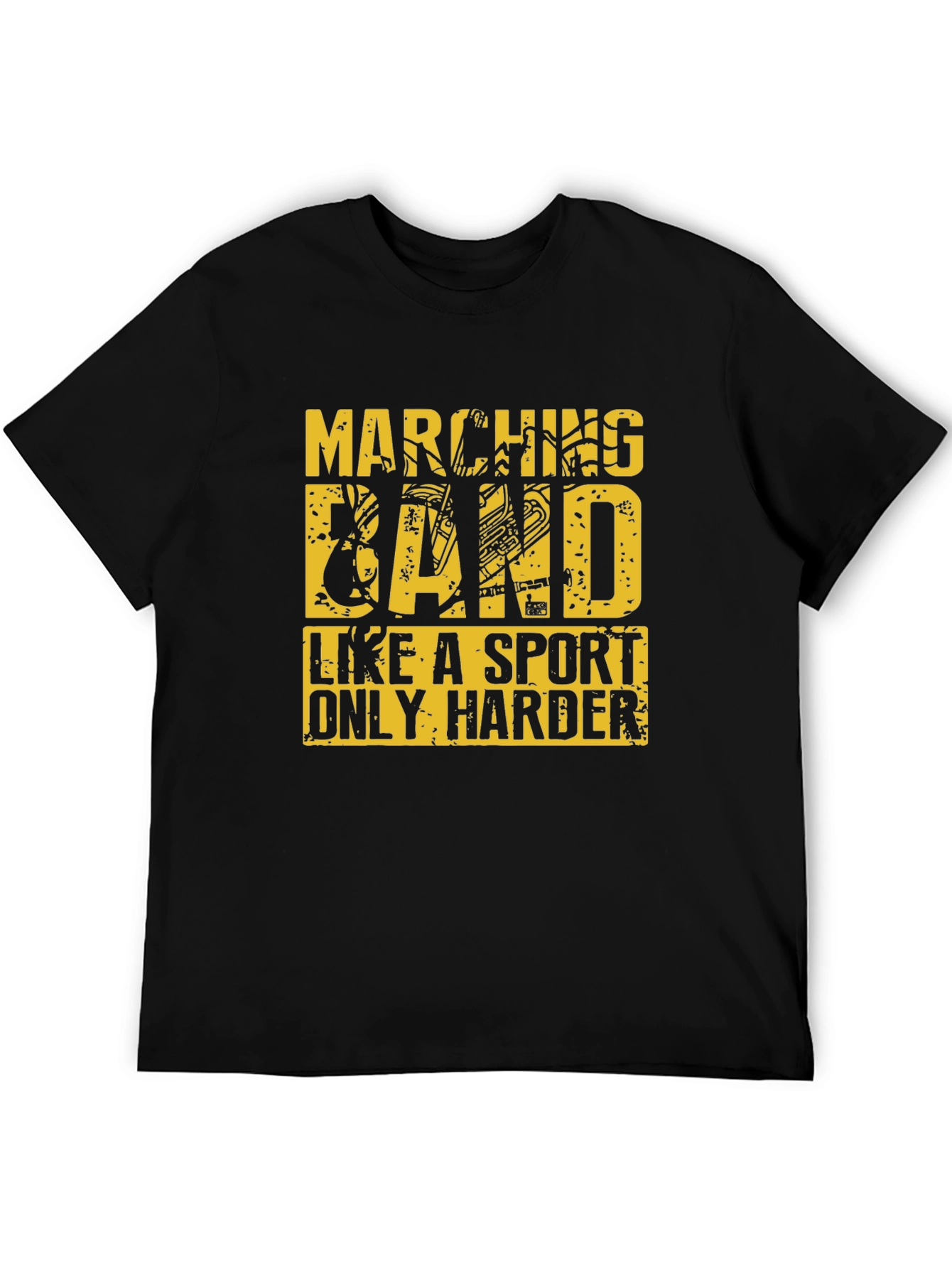 Marching Band Sport T-Shirt - Black Cotton Tee - 5