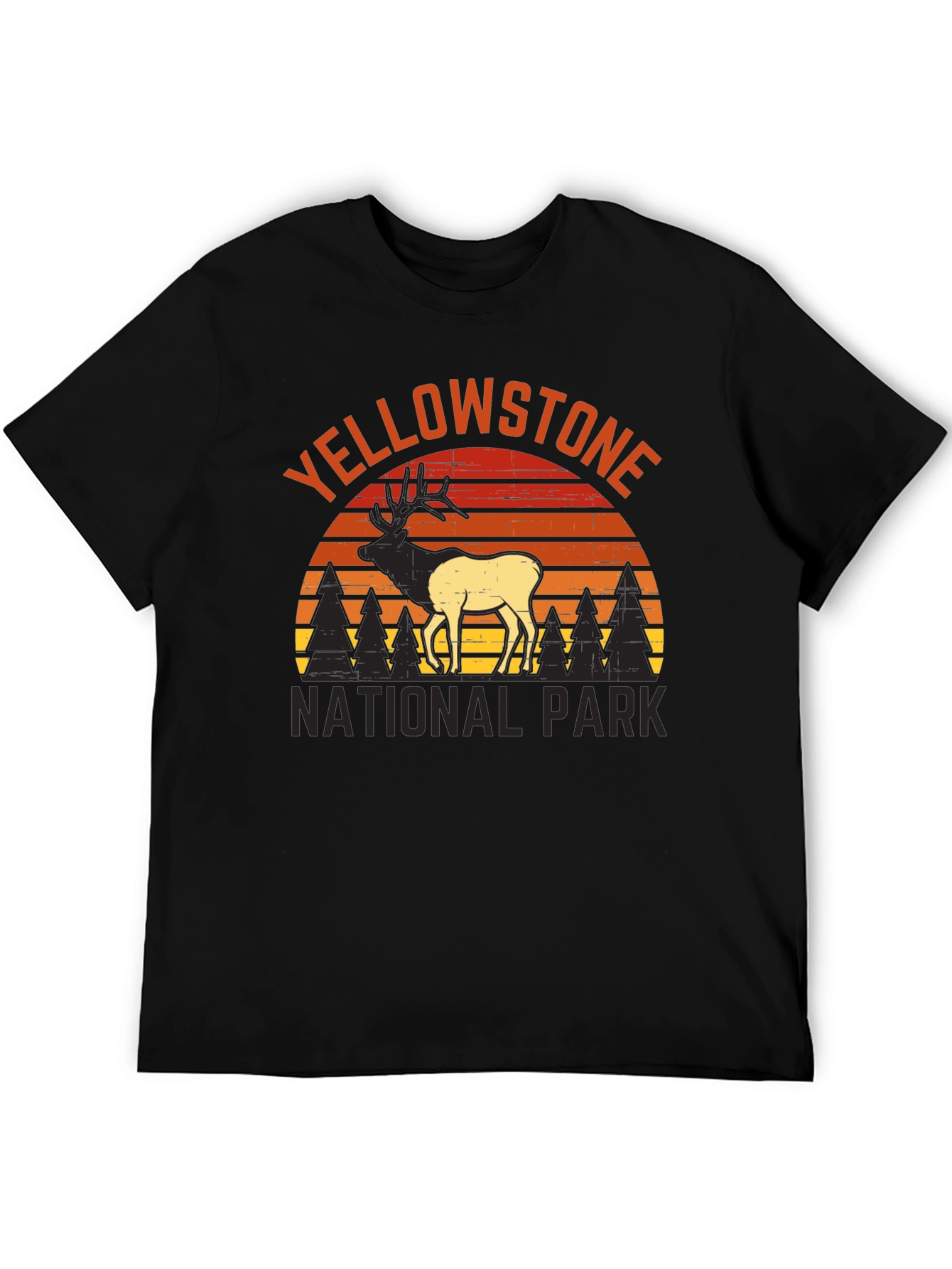 Black Yellowstone National Park Elk Graphic Tee view 5
