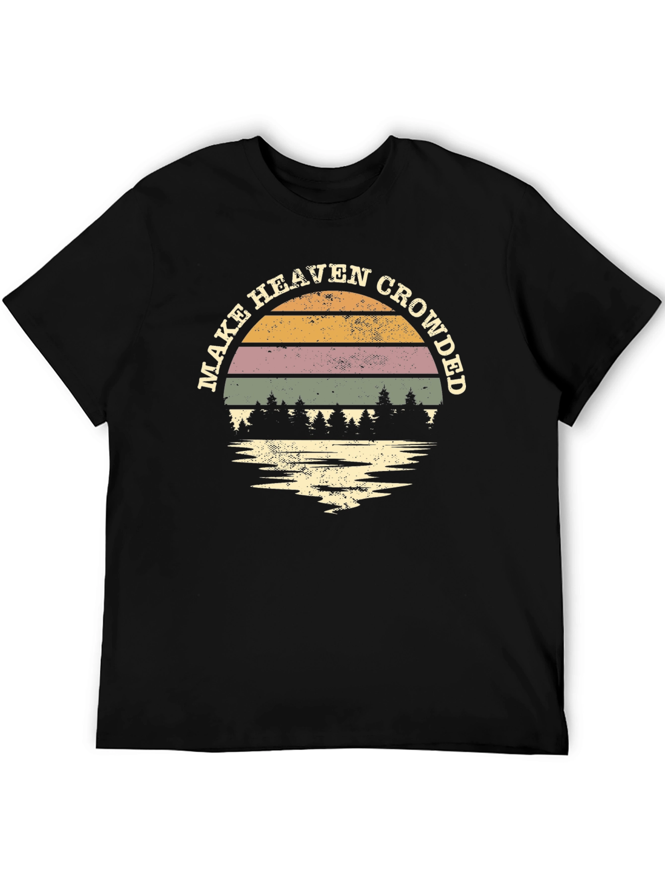 Black Make Heaven Crowded T-Shirt, Black view 5