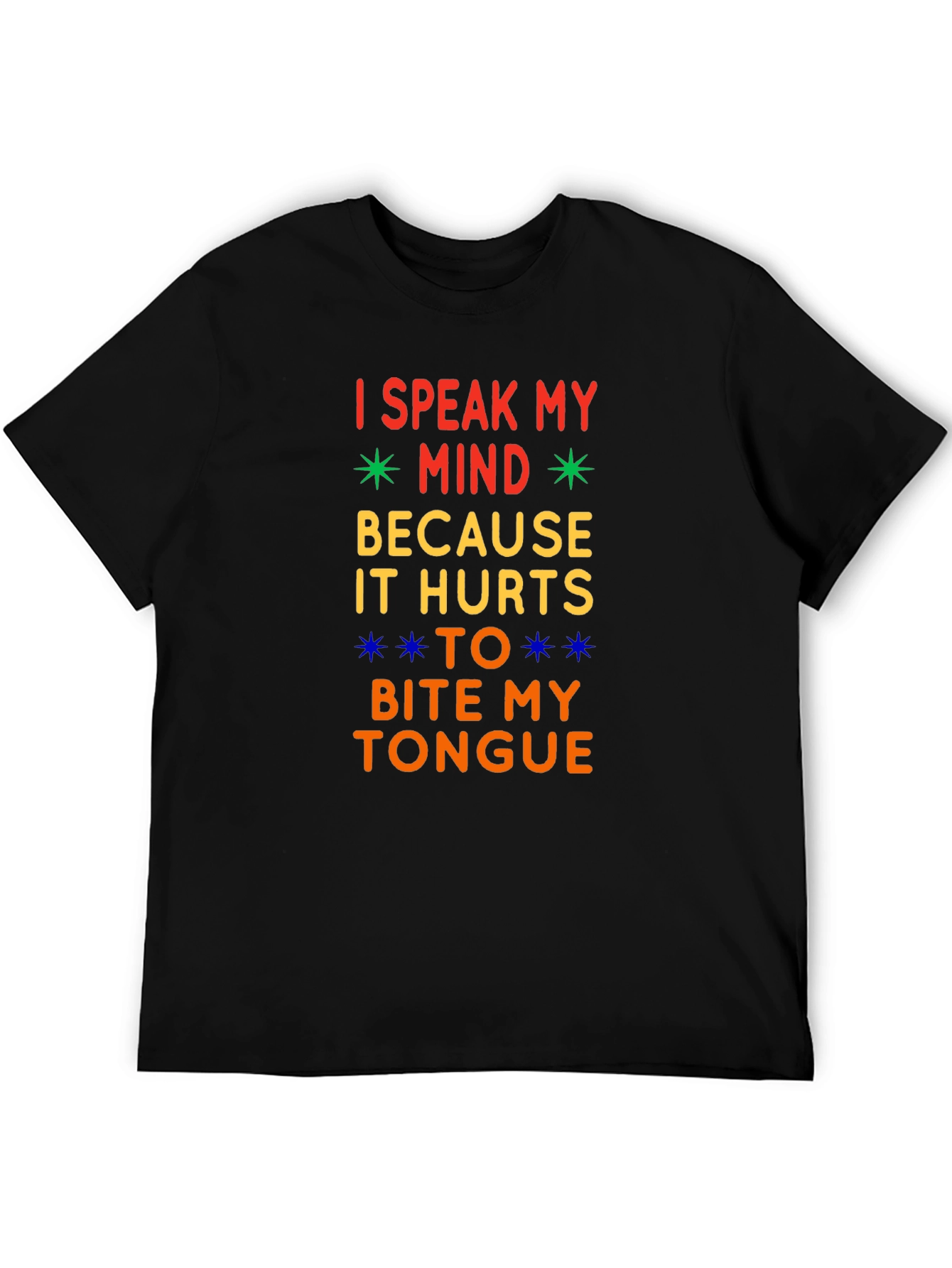 Black Speak My Mind Men's Graphic Tee view 5