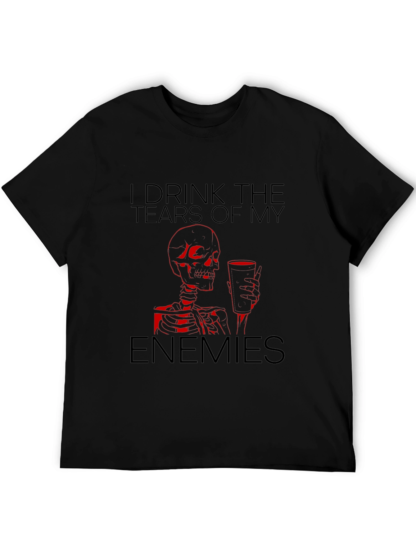 Black I Drink the Tears of My Enemies Graphic Tee view 5