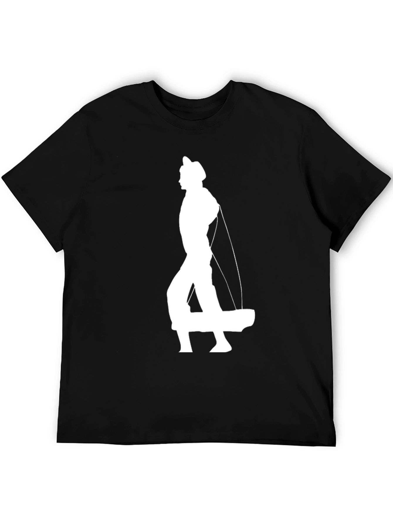 Black Black T-Shirt with Cowboy Puppet Graphic view 5