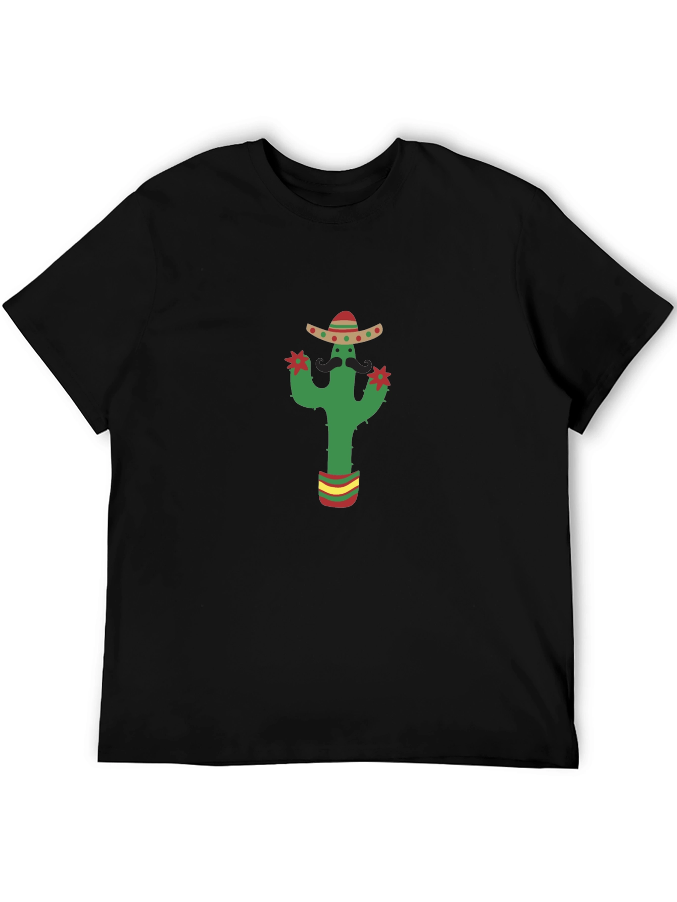 Black Cactus Sombrero T-Shirt - Fiesta Fun! view 5