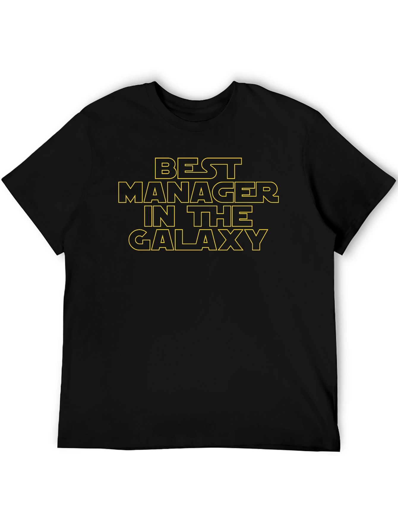 Black Best Manager in the Galaxy T-Shirt - Star Wars Style view 5