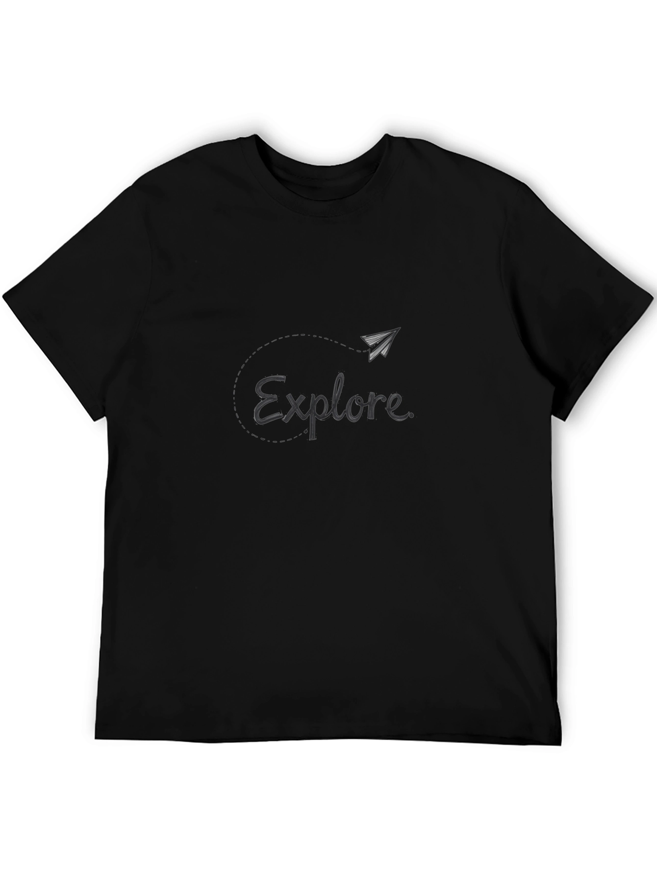 Black Explore Graphic Tee - Travel Inspired Design view 5
