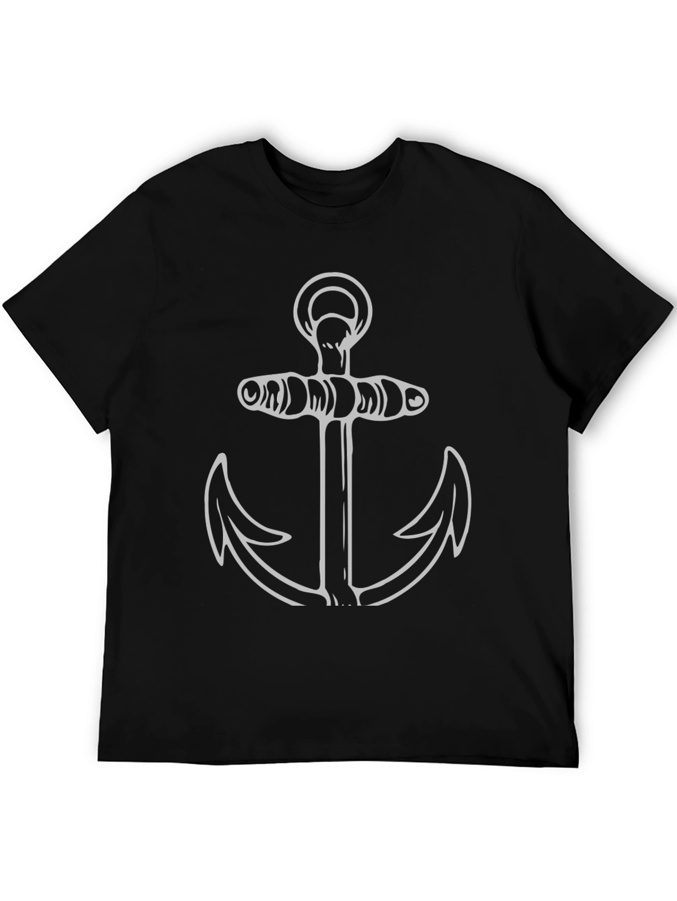 Black Anchor Graphic Tee - Nautical Style view 5
