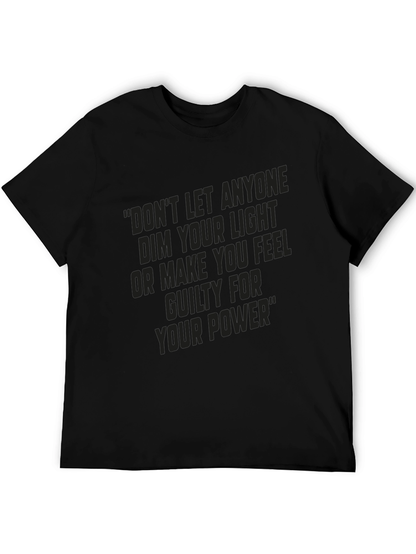 Black Inspirational Black T-Shirt: "Your Power" view 5