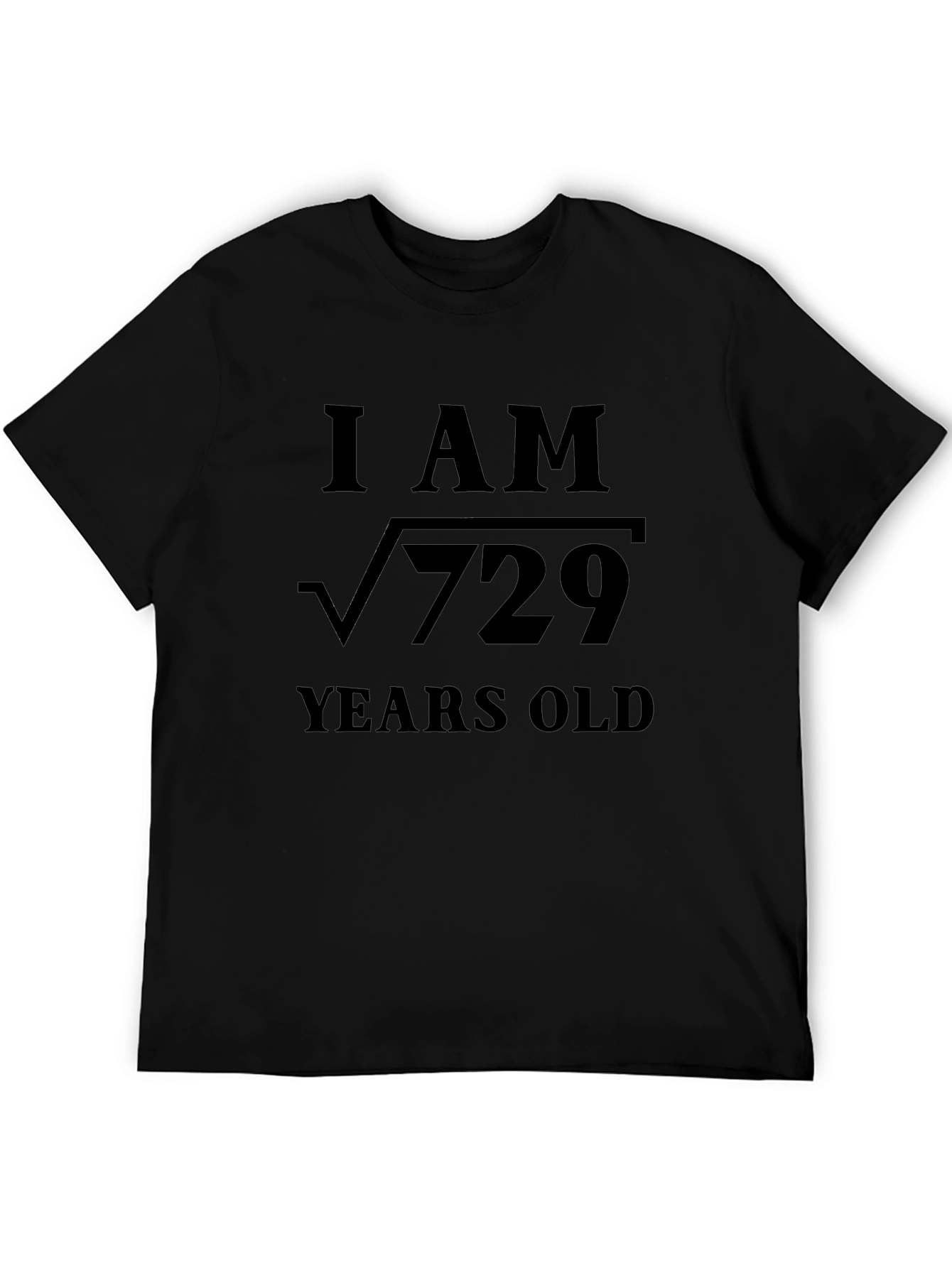 Black I Am Root 729 Years Old Funny Math T-Shirt view 5