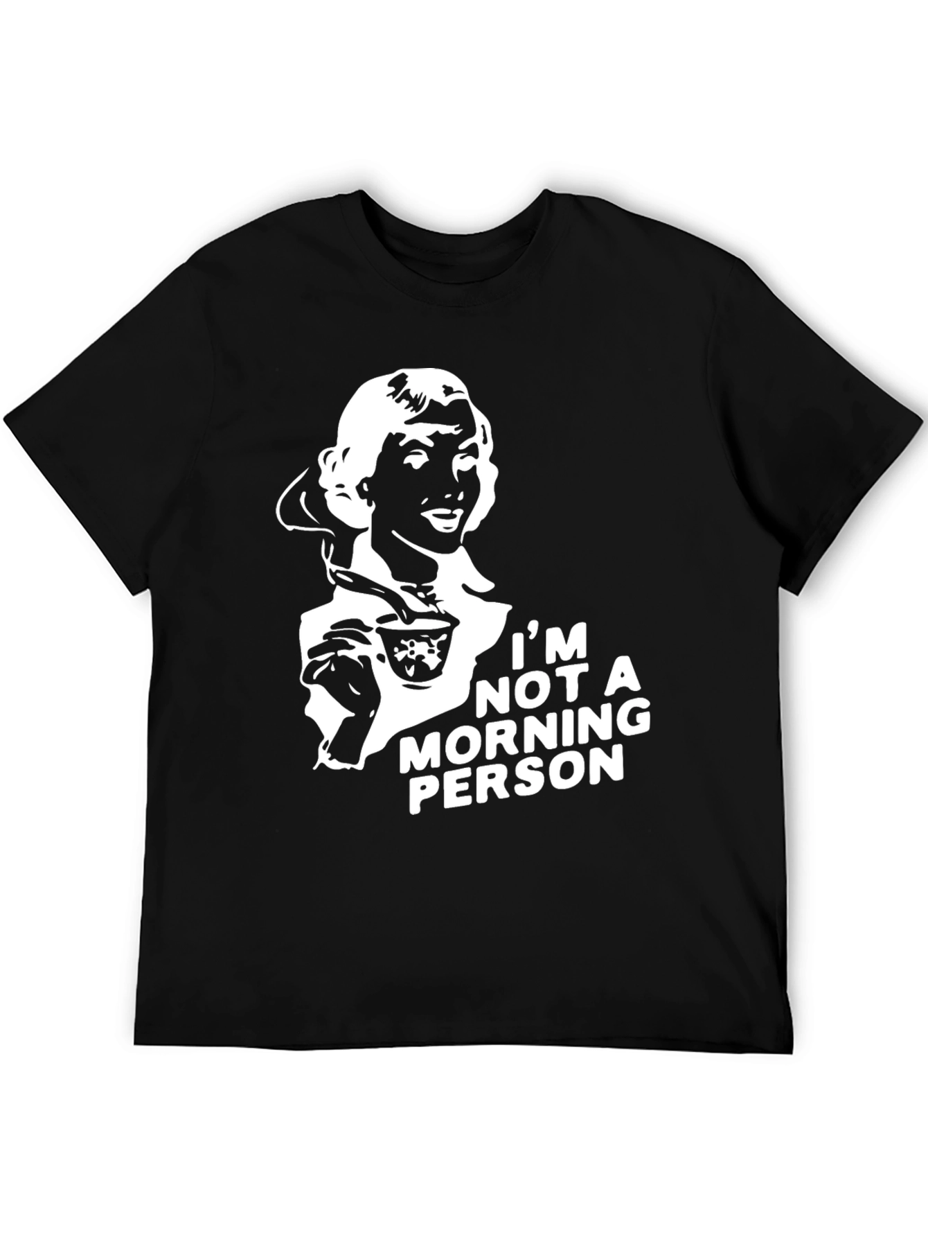 Black I'm Not a Morning Person Graphic Tee view 5