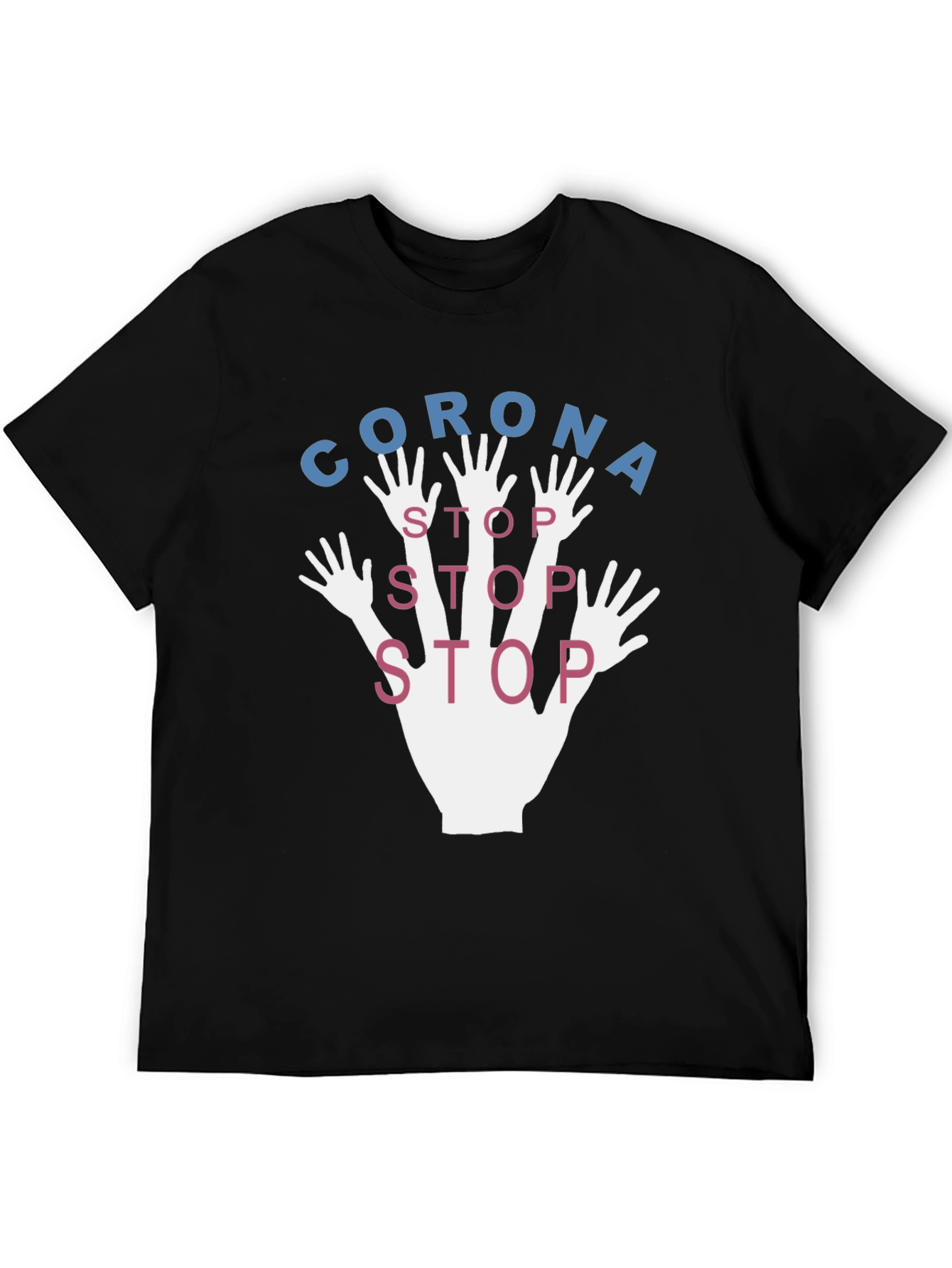 Black Stop Corona Black Graphic Tee view 5