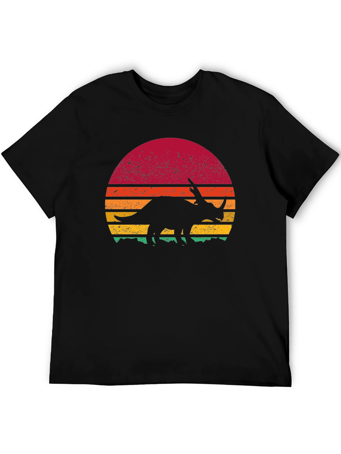 Black Retro Dinosaur Graphic Tee view 5