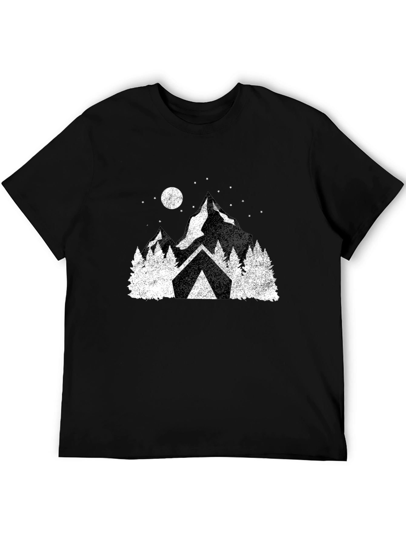 Black Mountain Camping Graphic Tee - Black view 5