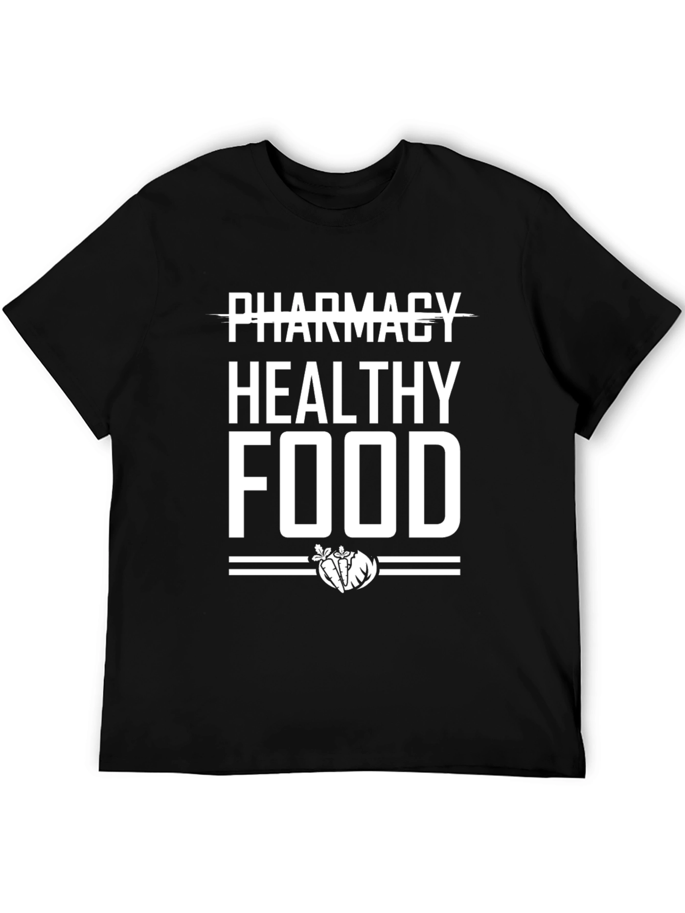 Black Healthy Food T-Shirt - Eat Well! view 5
