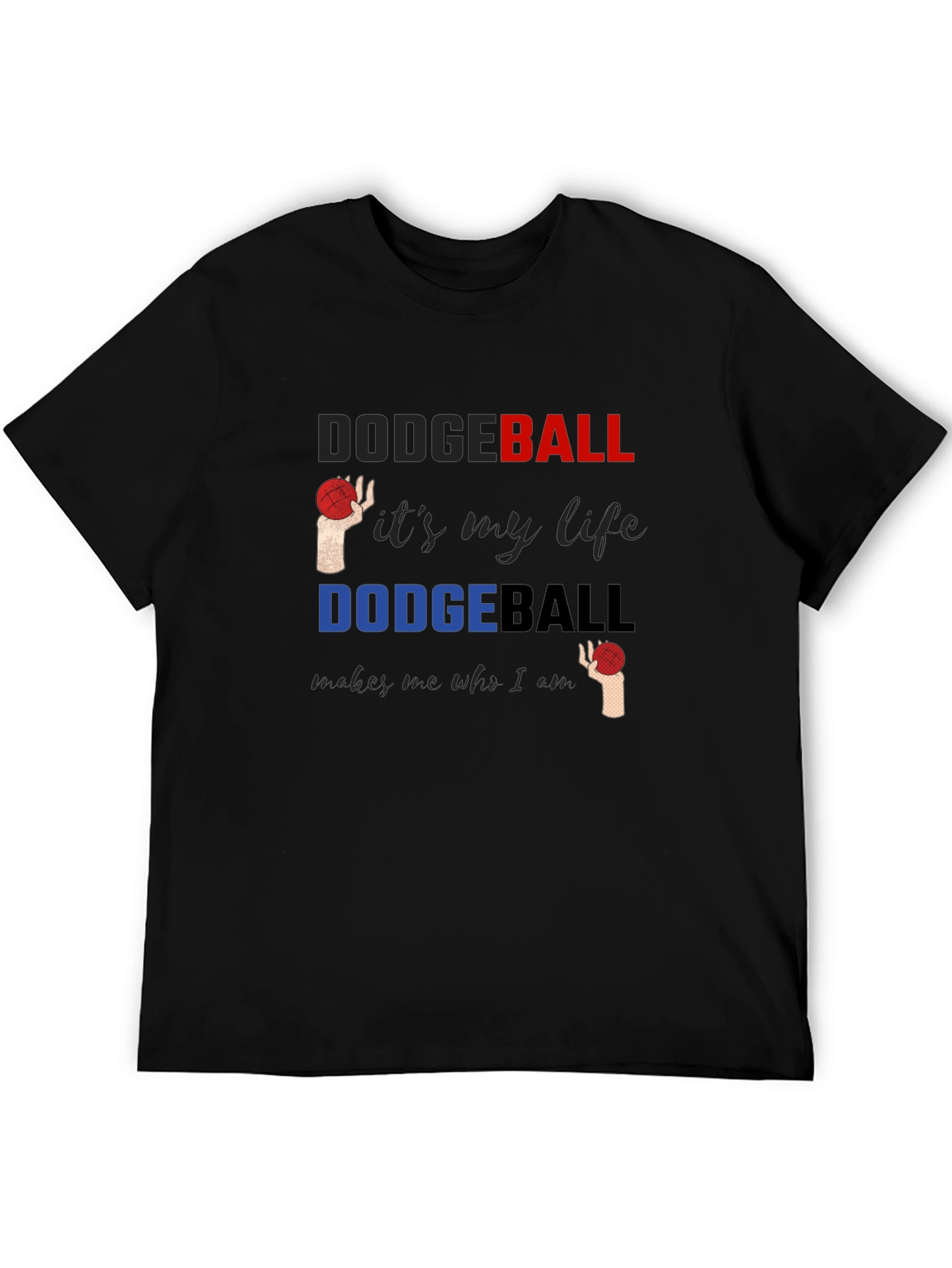 Black Dodgeball Life T-Shirt - Soft Cotton Tee view 5