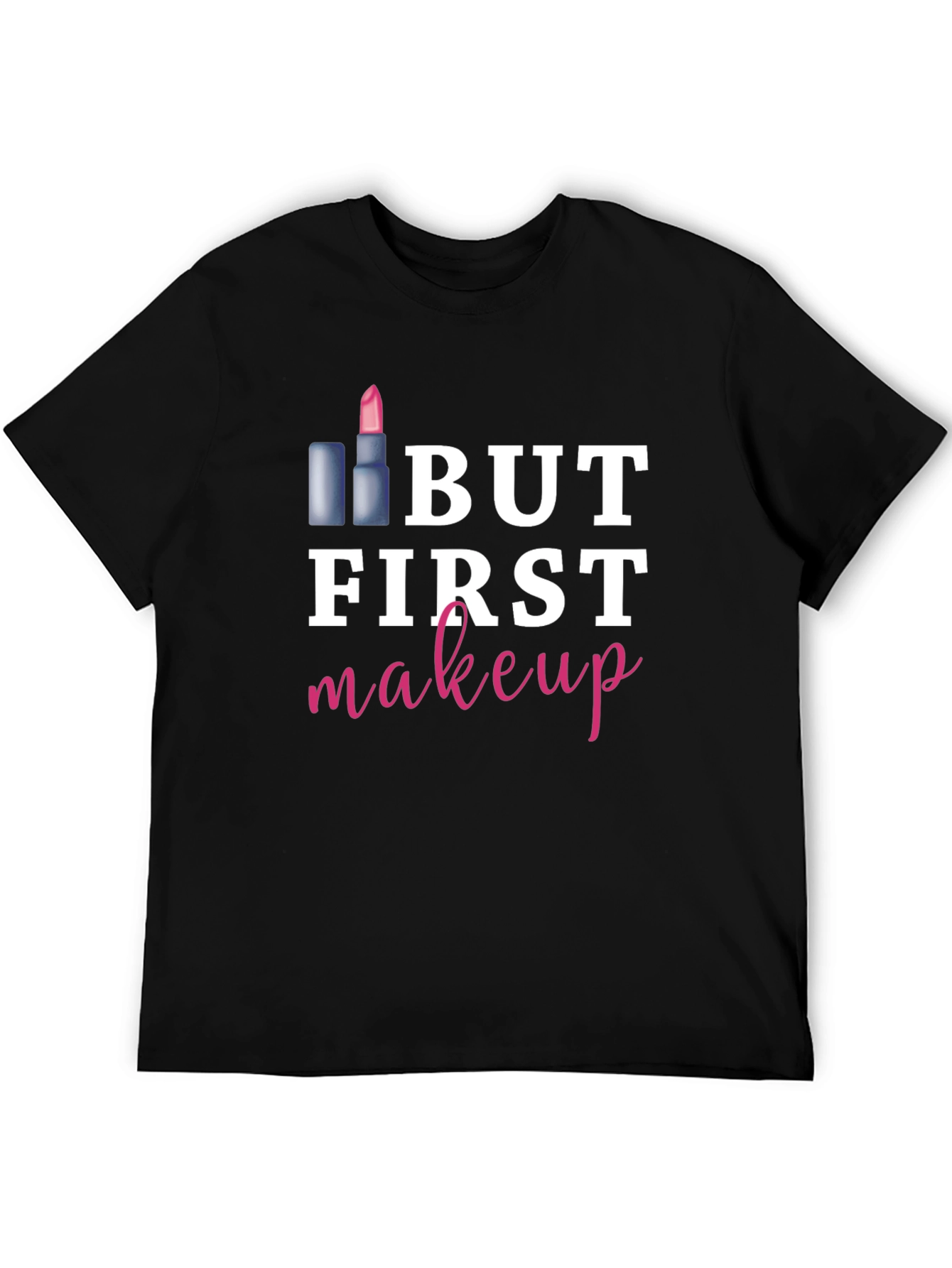 Black But First Makeup Graphic Tee Shirt view 5