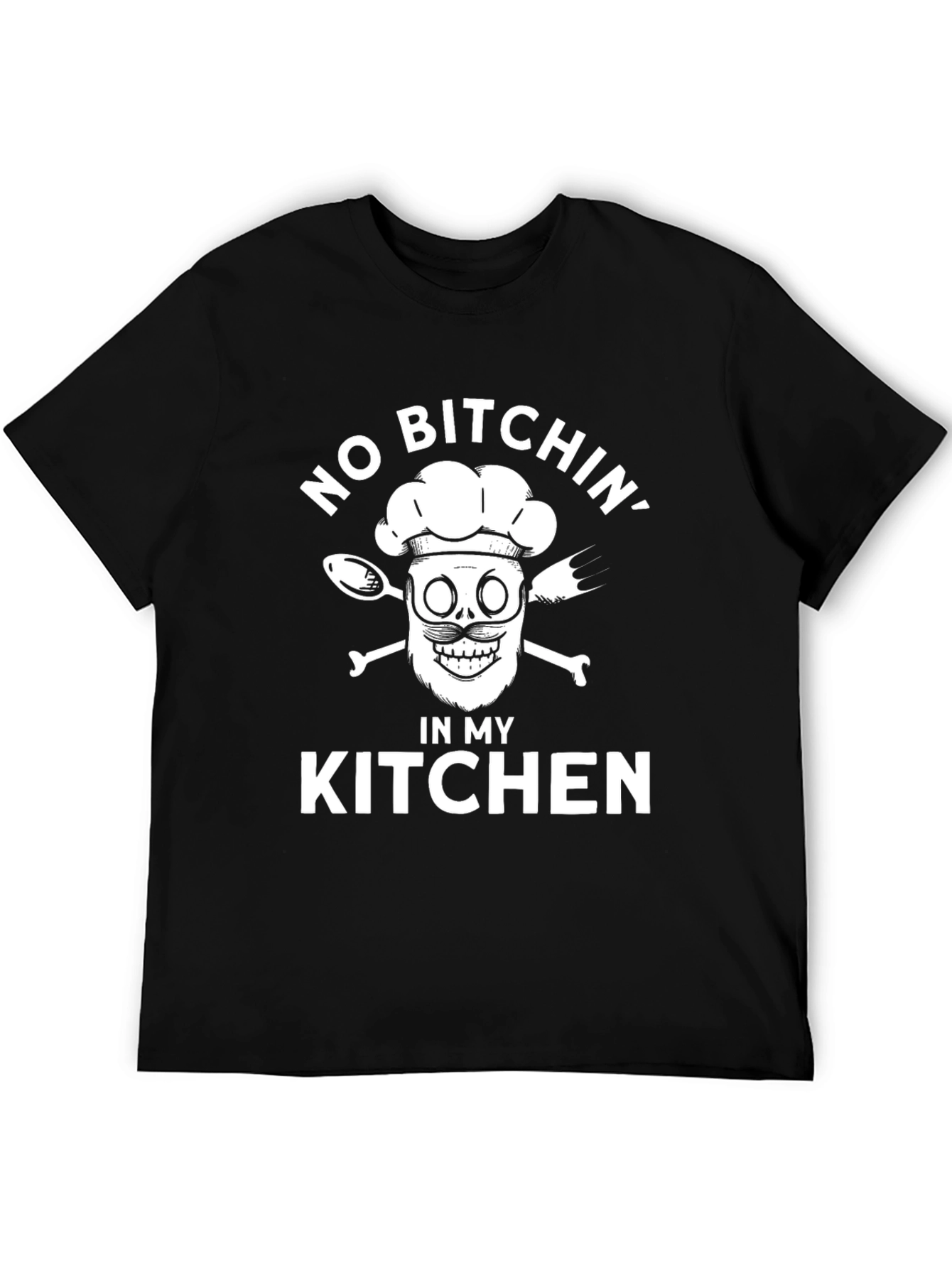 Black No Bitchin' in My Kitchen Black Graphic T-Shirt view 5