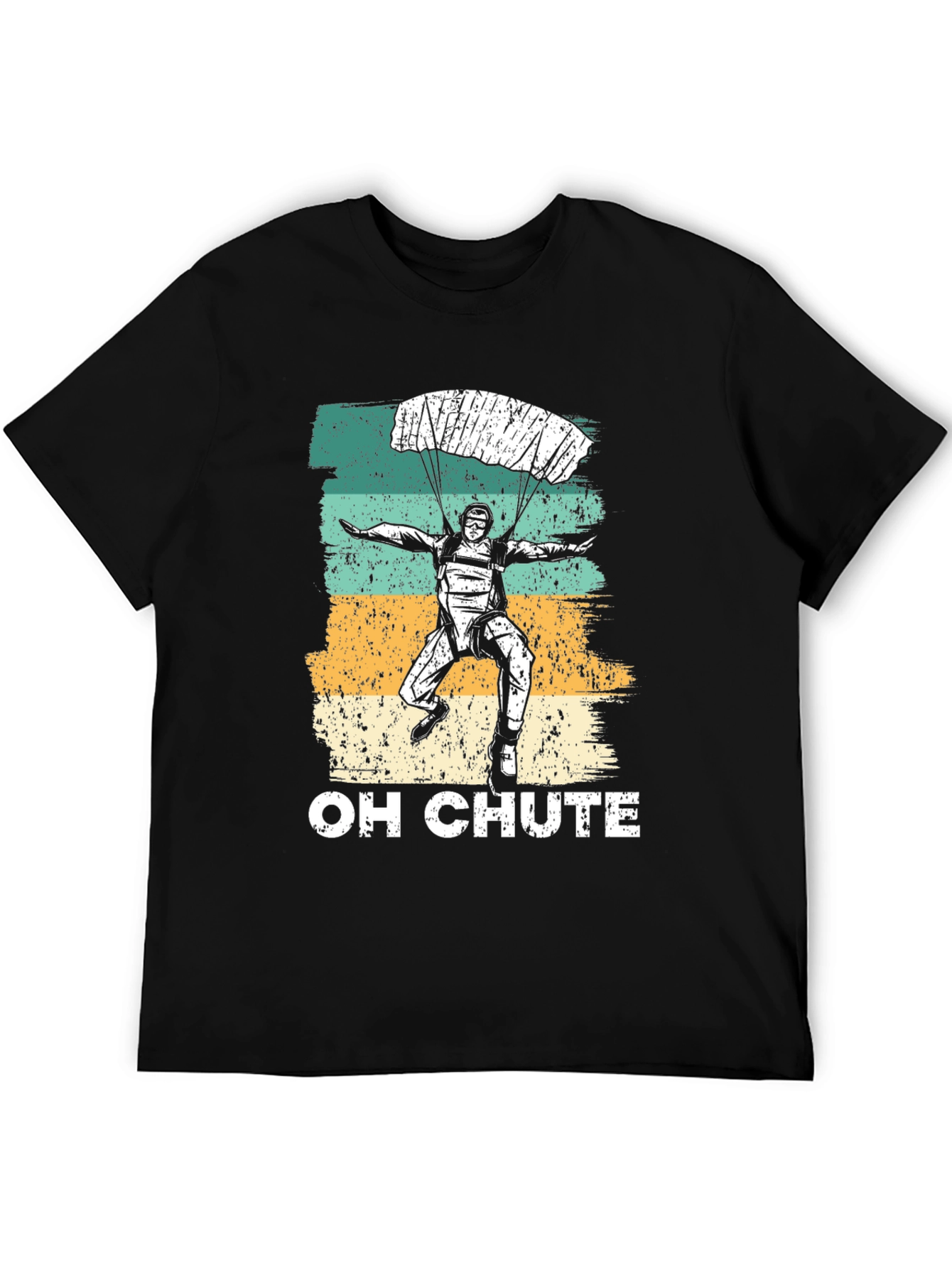 Black Skydiving "Oh Chute" Graphic Tee view 5