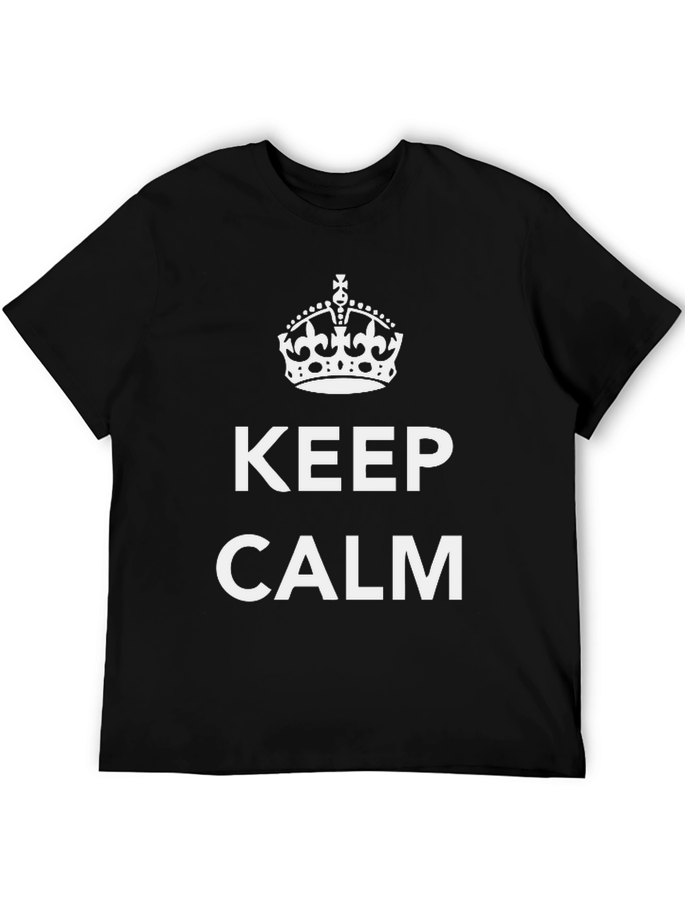 Black Keep Calm Graphic T-Shirt view 5