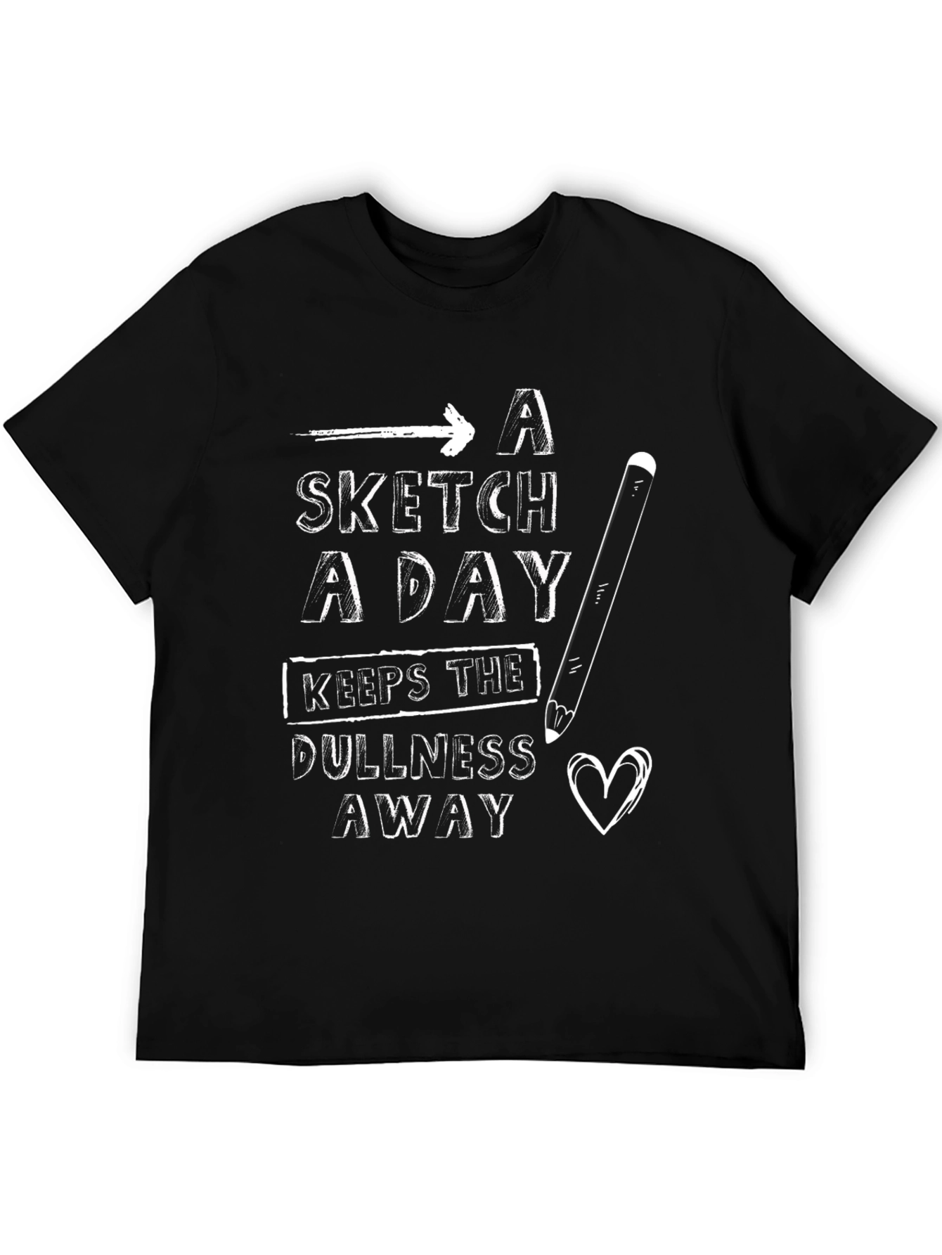 Black Sketch a Day Graphic T-Shirt - Artist Apparel view 5