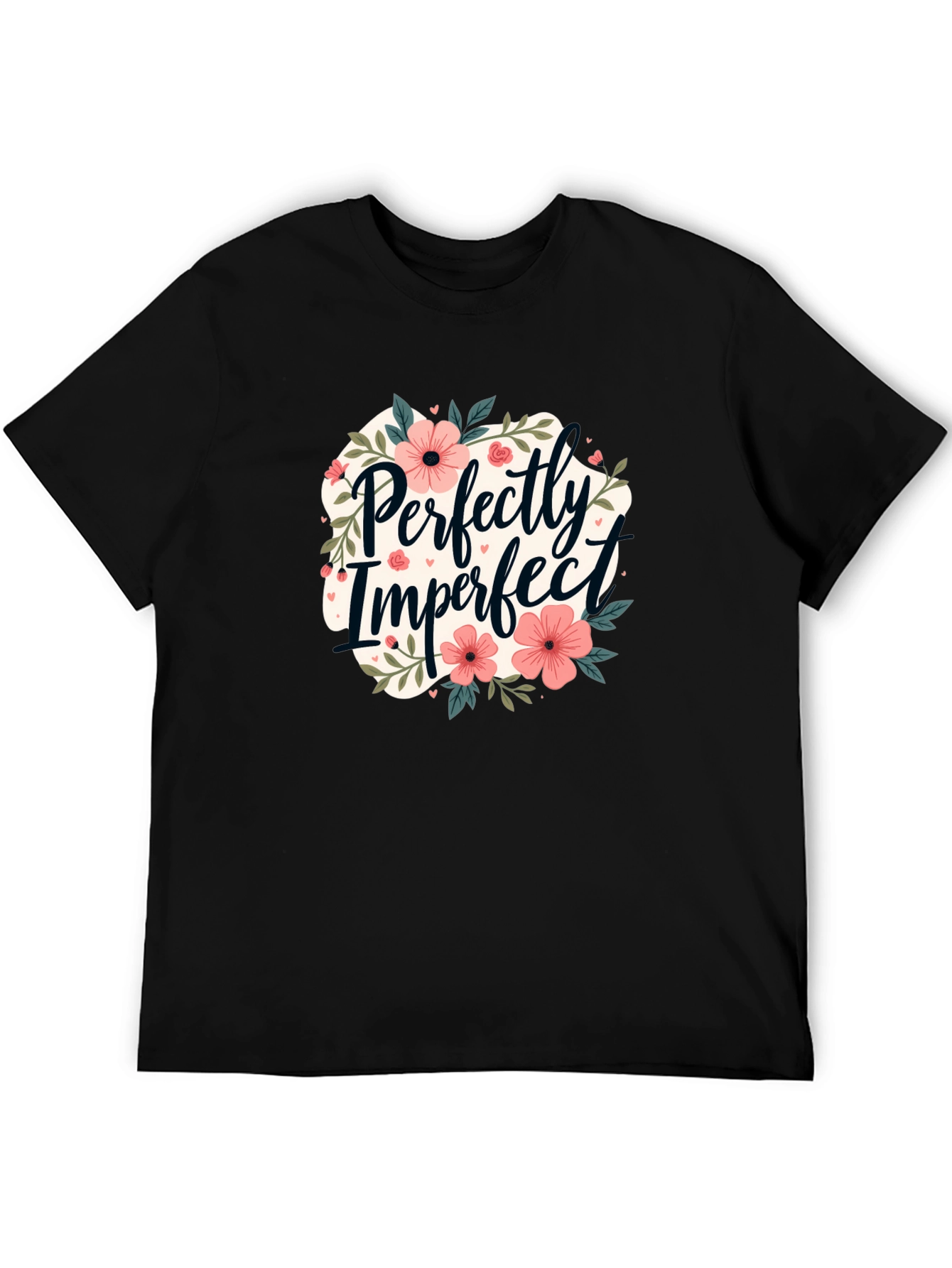 Black Perfectly Imperfect Floral T-Shirt - Unisex view 5
