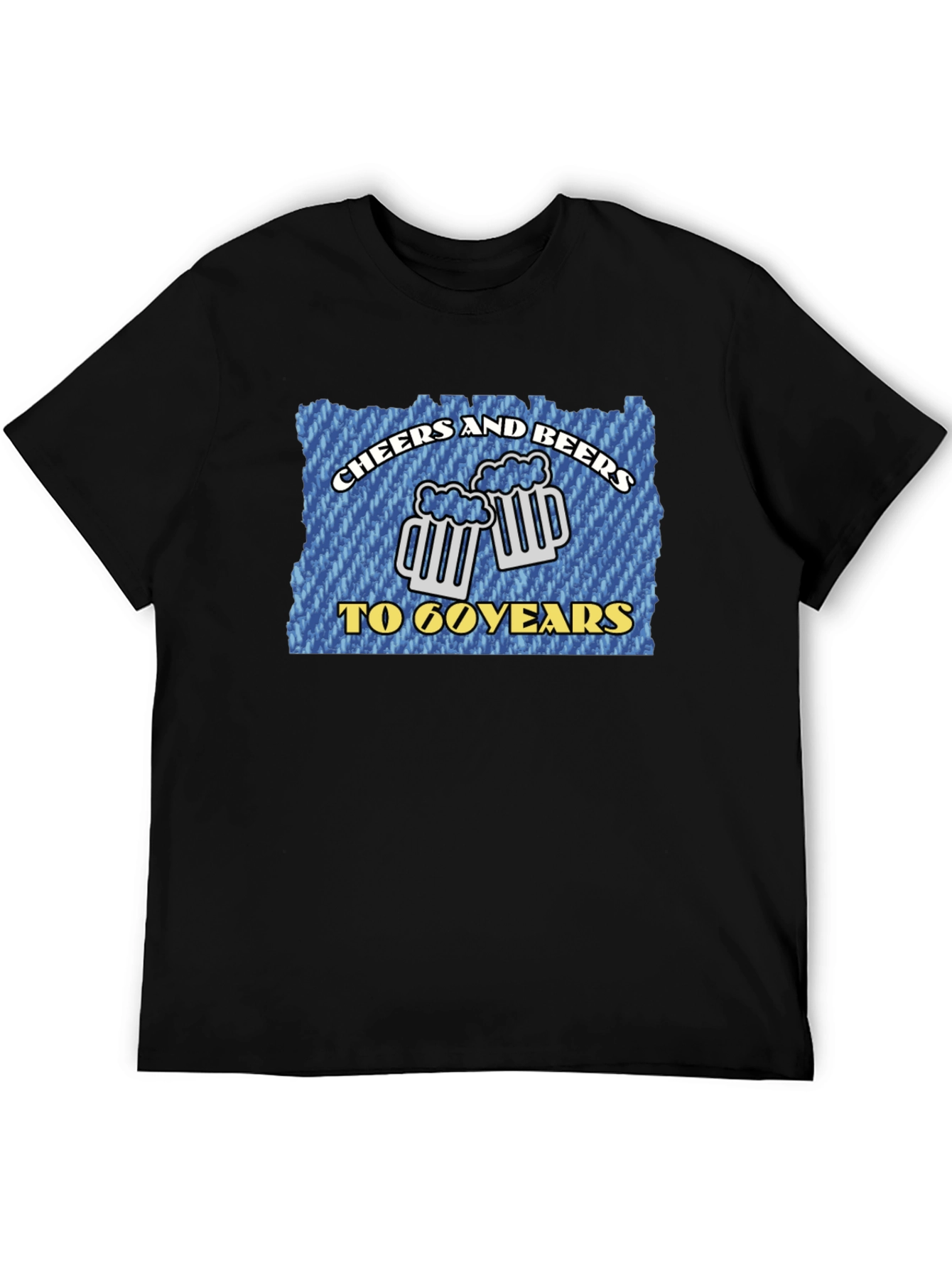 Black Cheers and Beers to 60 Years T-Shirt view 5