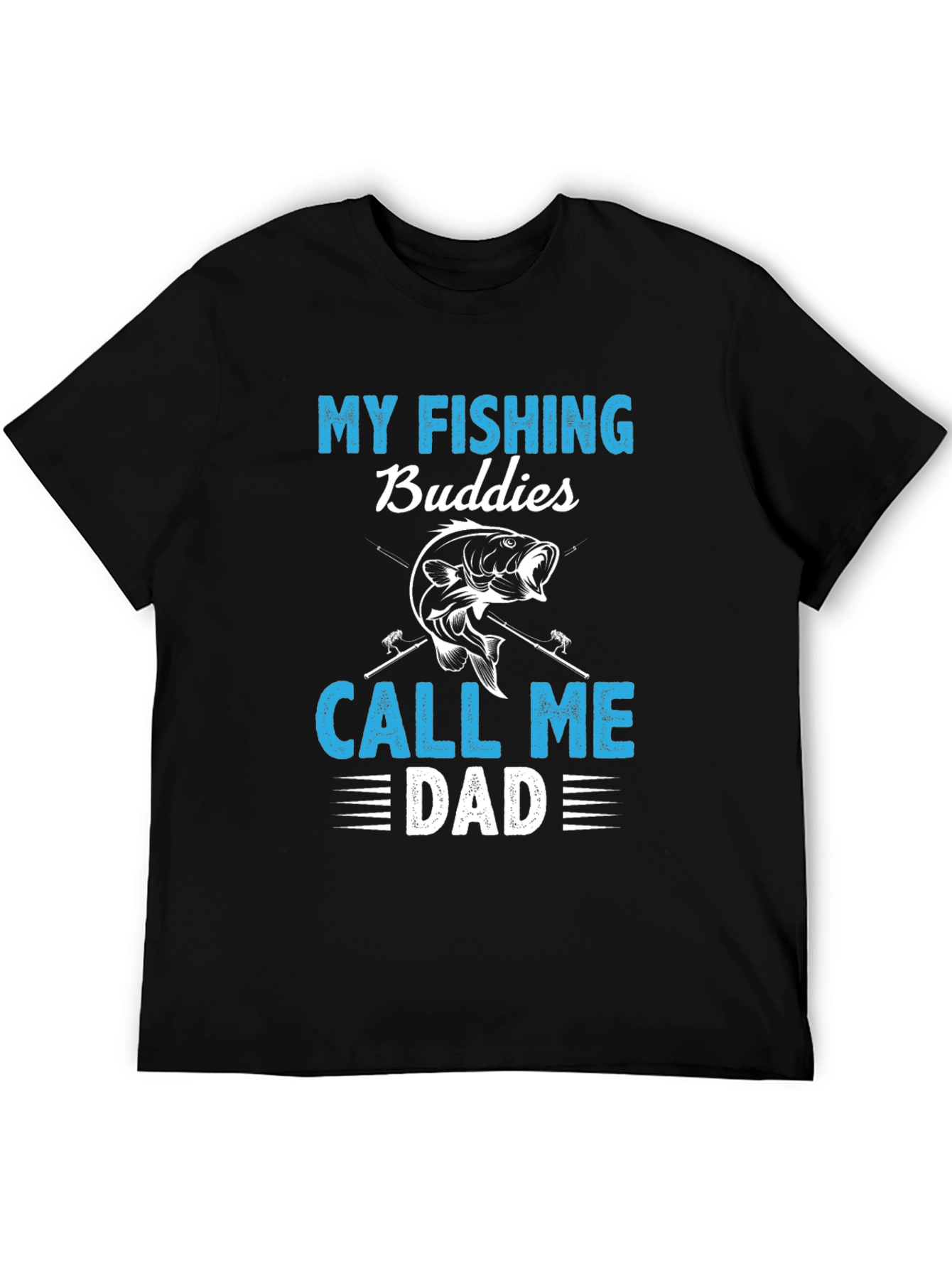Black Fishing Buddies Dad T-Shirt view 5