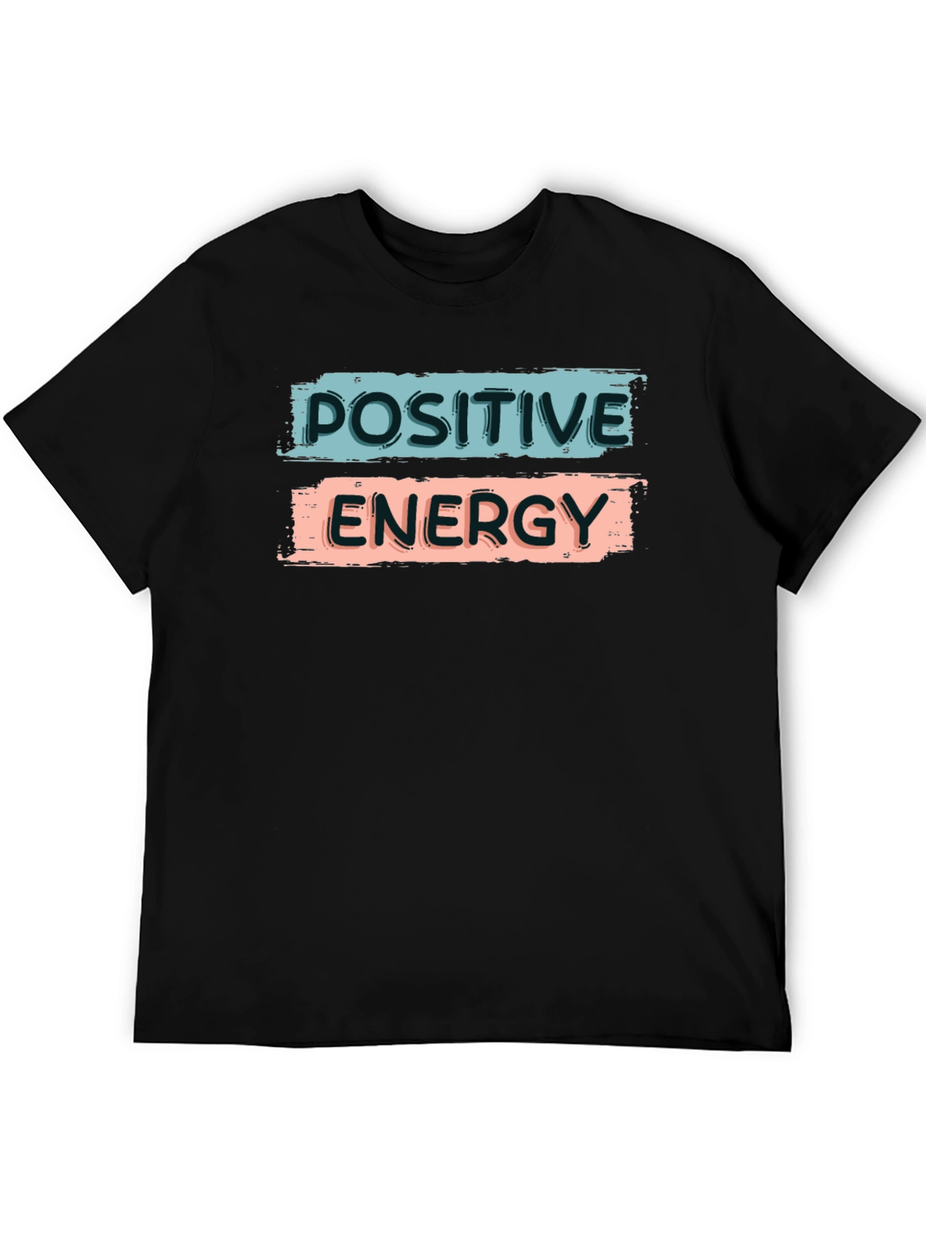 Black Positive Energy Graphic Tee - Unisex Soft Cotton T-Shirt view 5