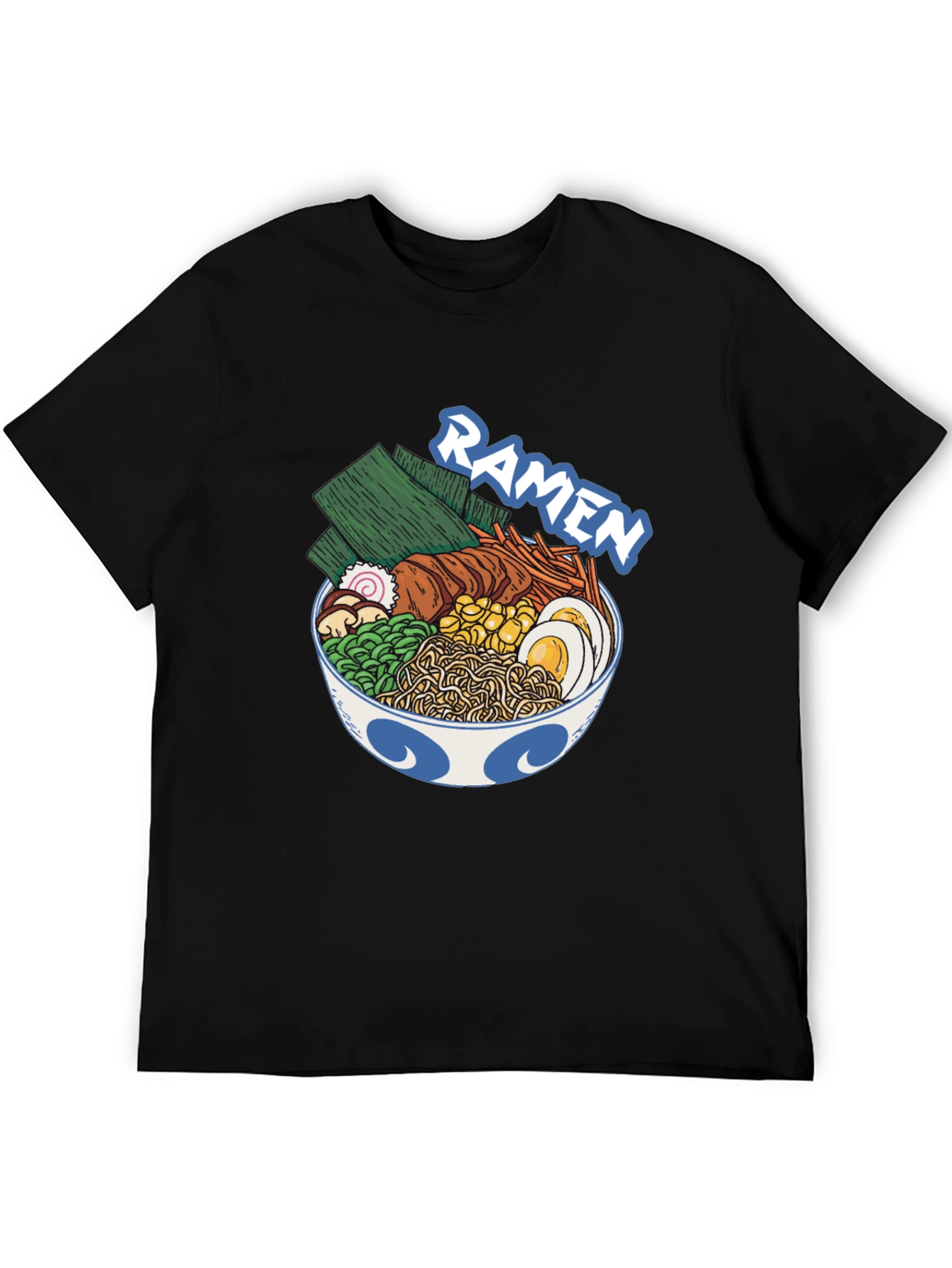 Black Ramen Bowl Graphic T-Shirt - Unisex Crew Neck Tee view 5