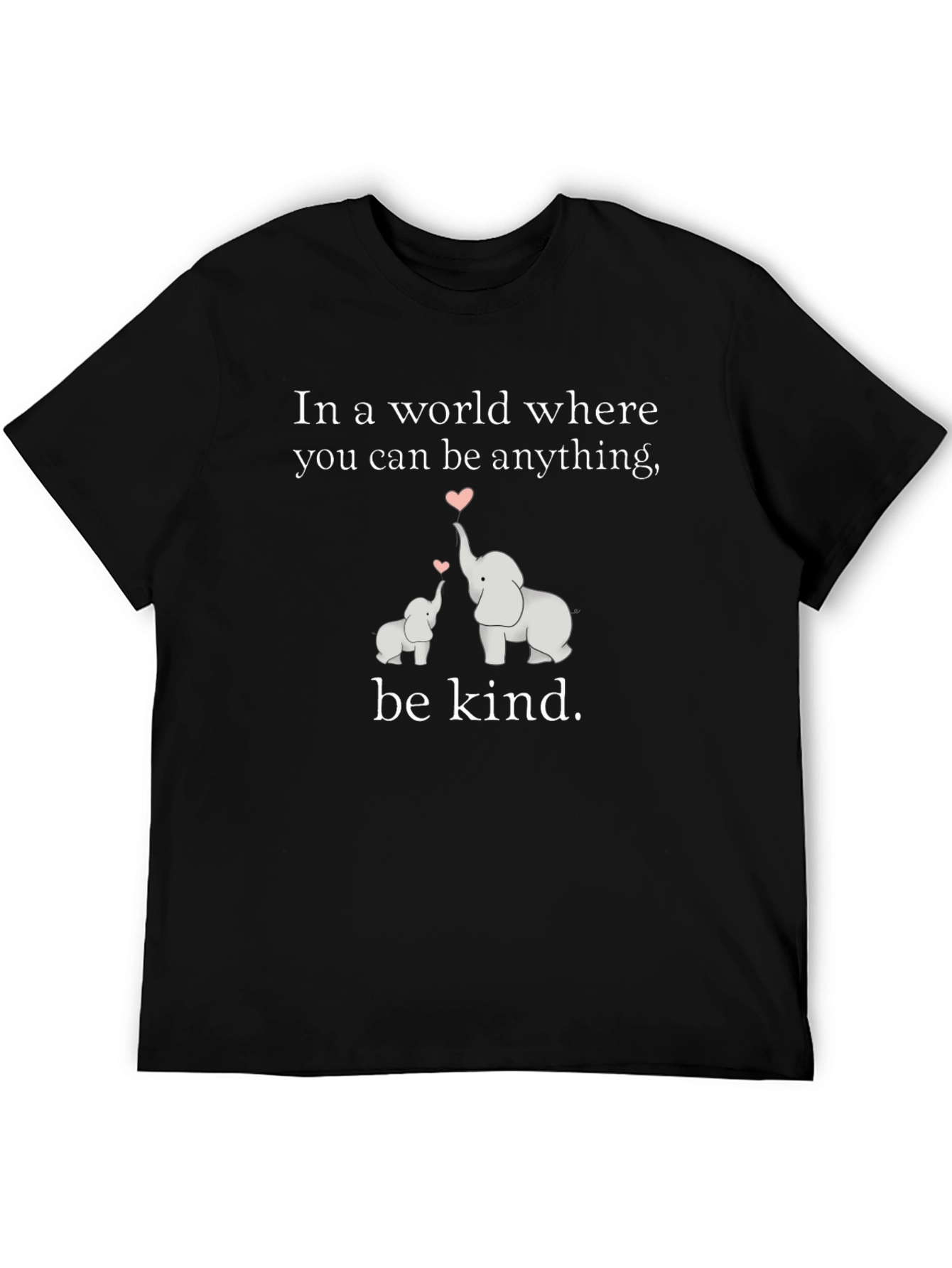 Black Be Kind Elephant Graphic Tee view 5