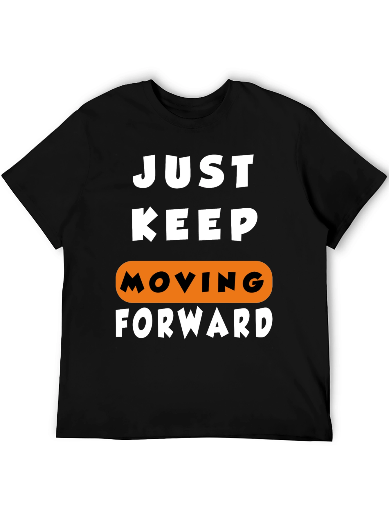 Black Just Keep Moving Forward Graphic Tee view 5