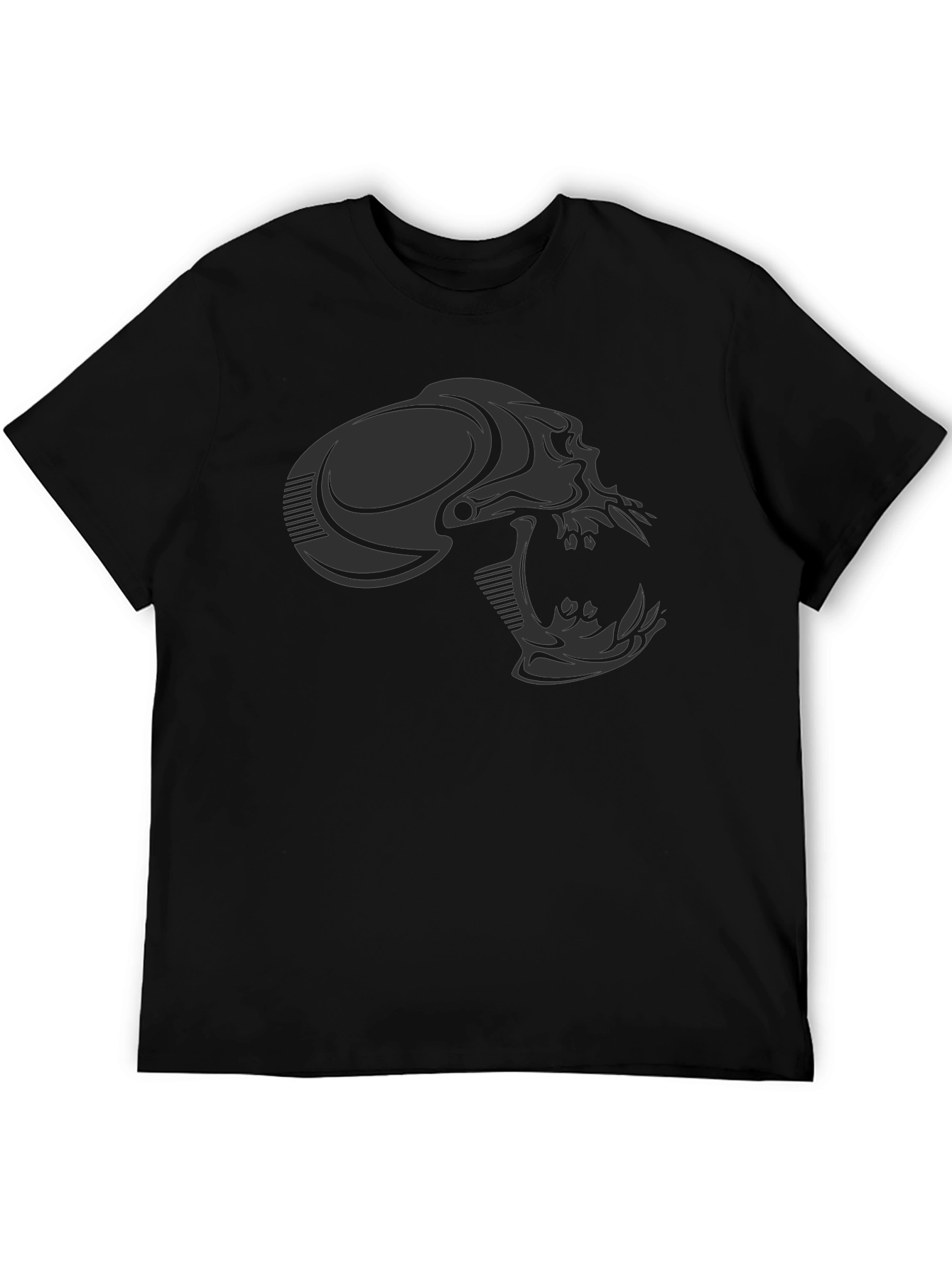 Black Skull Predator T-Shirt - Dark Graphic Tee view 5