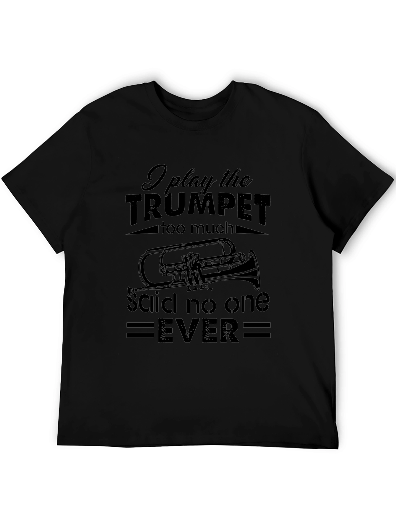 Black Trumpet Player T-Shirt - Funny Band Musician Tee view 5