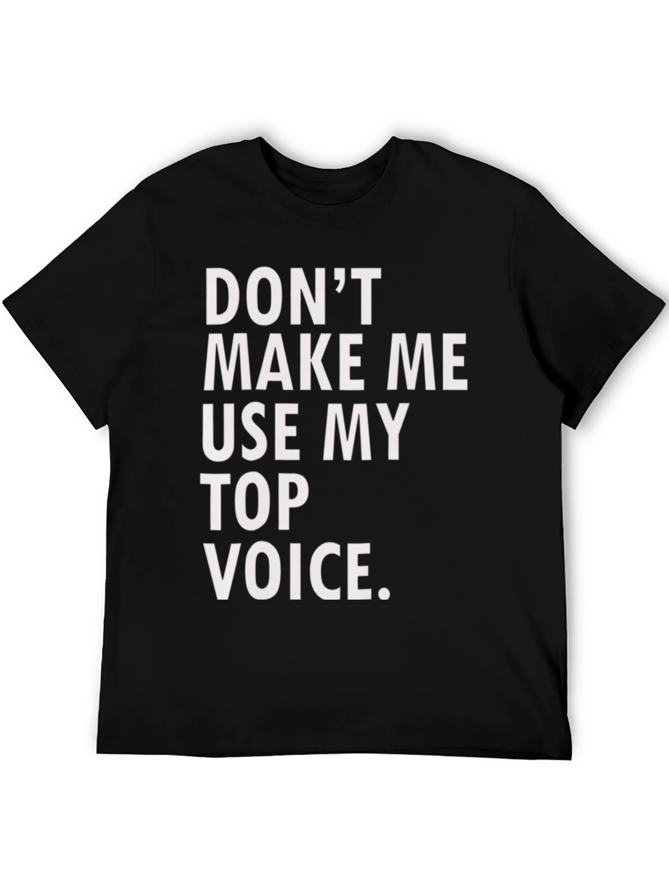 Black Funny Top Voice Black T-Shirt view 5