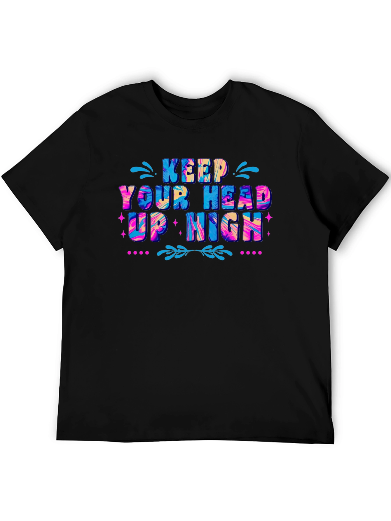 Black Keep Your Head Up High Graphic T-Shirt - Black view 5