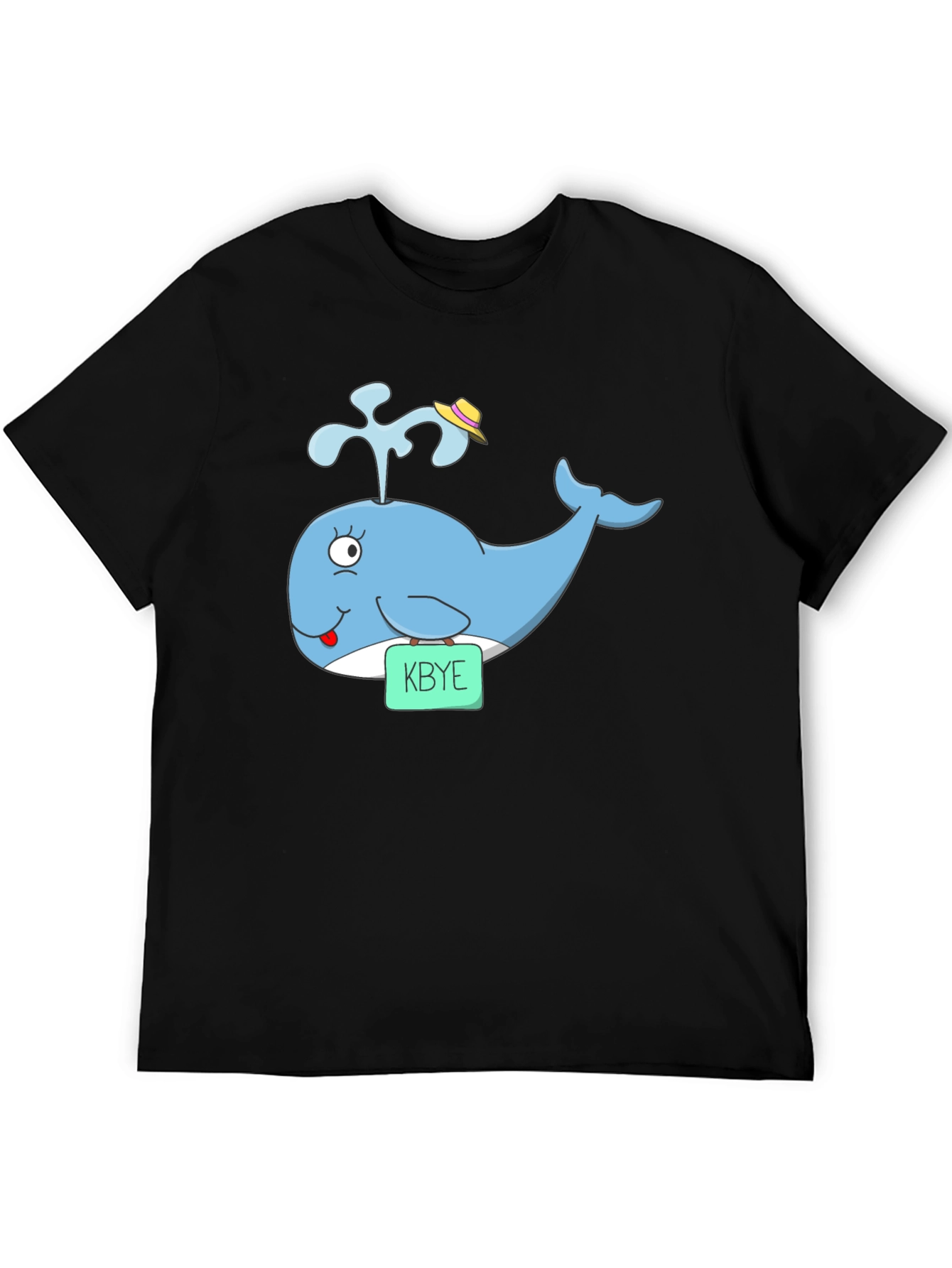 Black Whimsical Whale KBYE Graphic Tee view 5