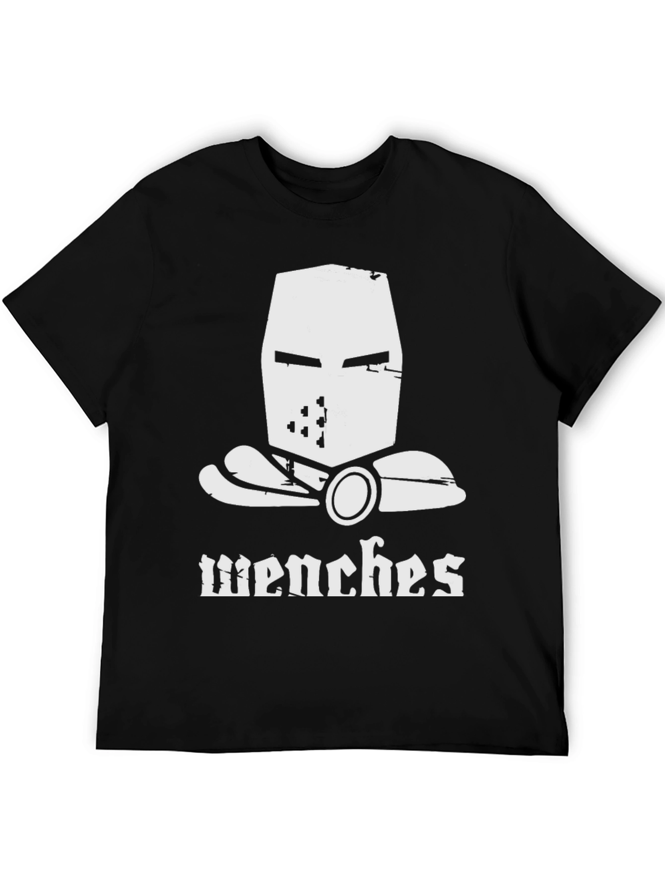Black Wenches T-Shirt Crusader Helmet Medieval Humor view 5
