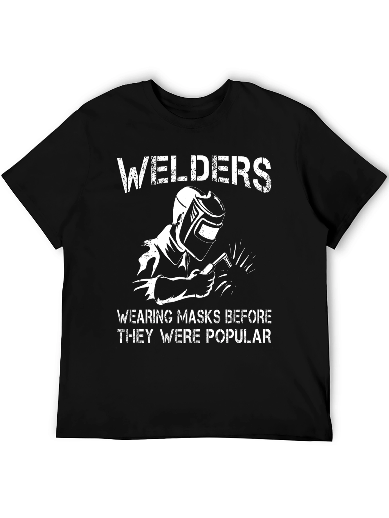 Black Welder Mask T-Shirt: Worn Before Popular view 5