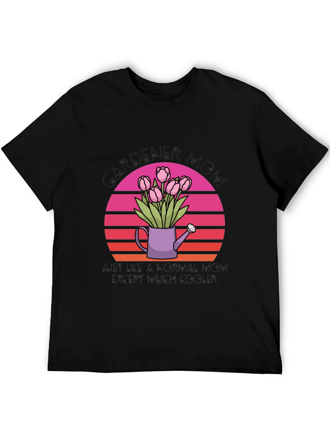 Black Gardener Mom T-Shirt - Unique Gift for Plant Loving Moms view 5