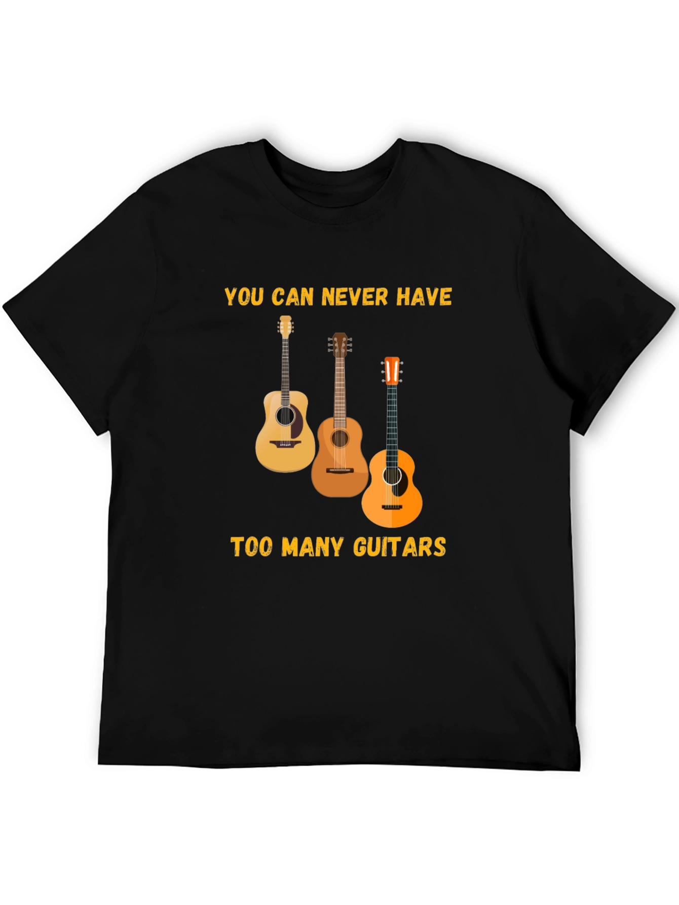 Black Guitar Lover T-Shirt: You Can Never Have Too Many view 5