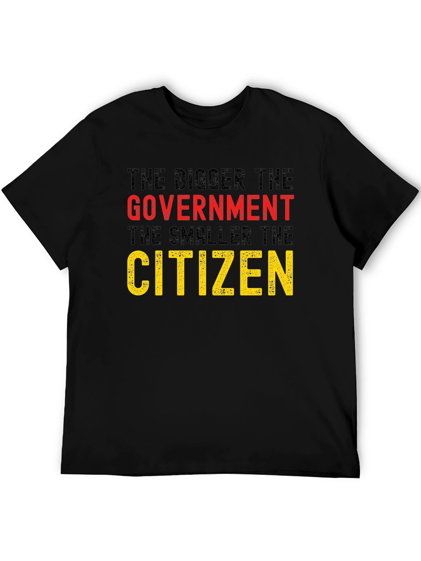 Black The Bigger The Government T-Shirt view 5
