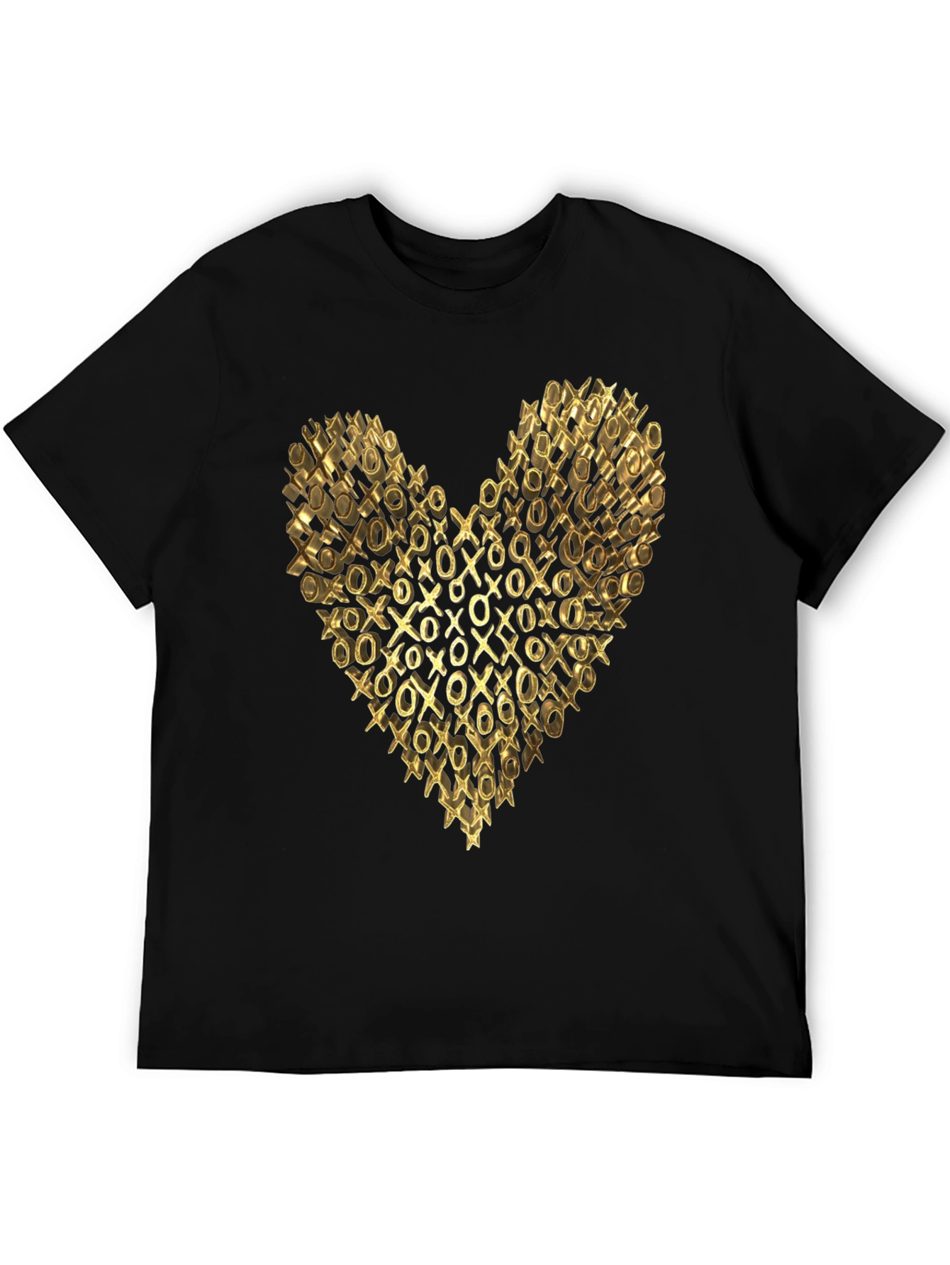 Black Golden XO Heart Black T-Shirt view 5