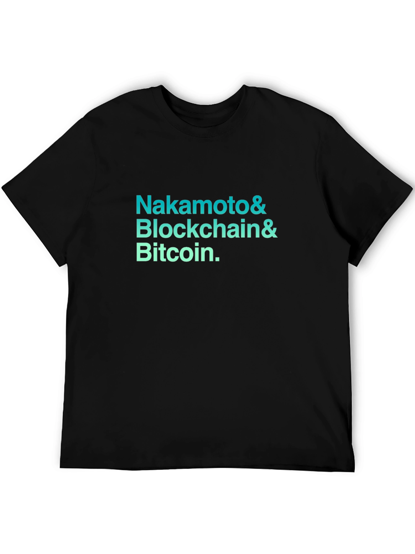 Black Nakamoto Blockchain Bitcoin Graphic Tee view 5