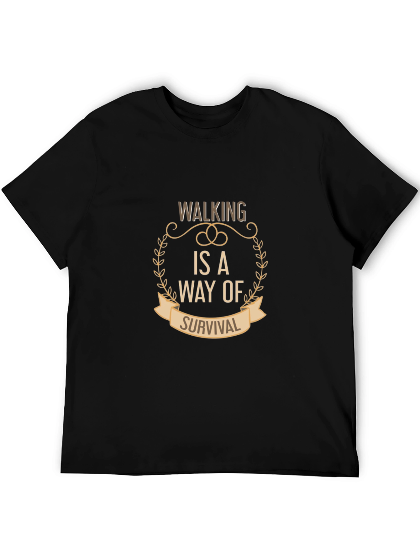 Black Walking Is a Way of Survival Graphic T-Shirt view 5