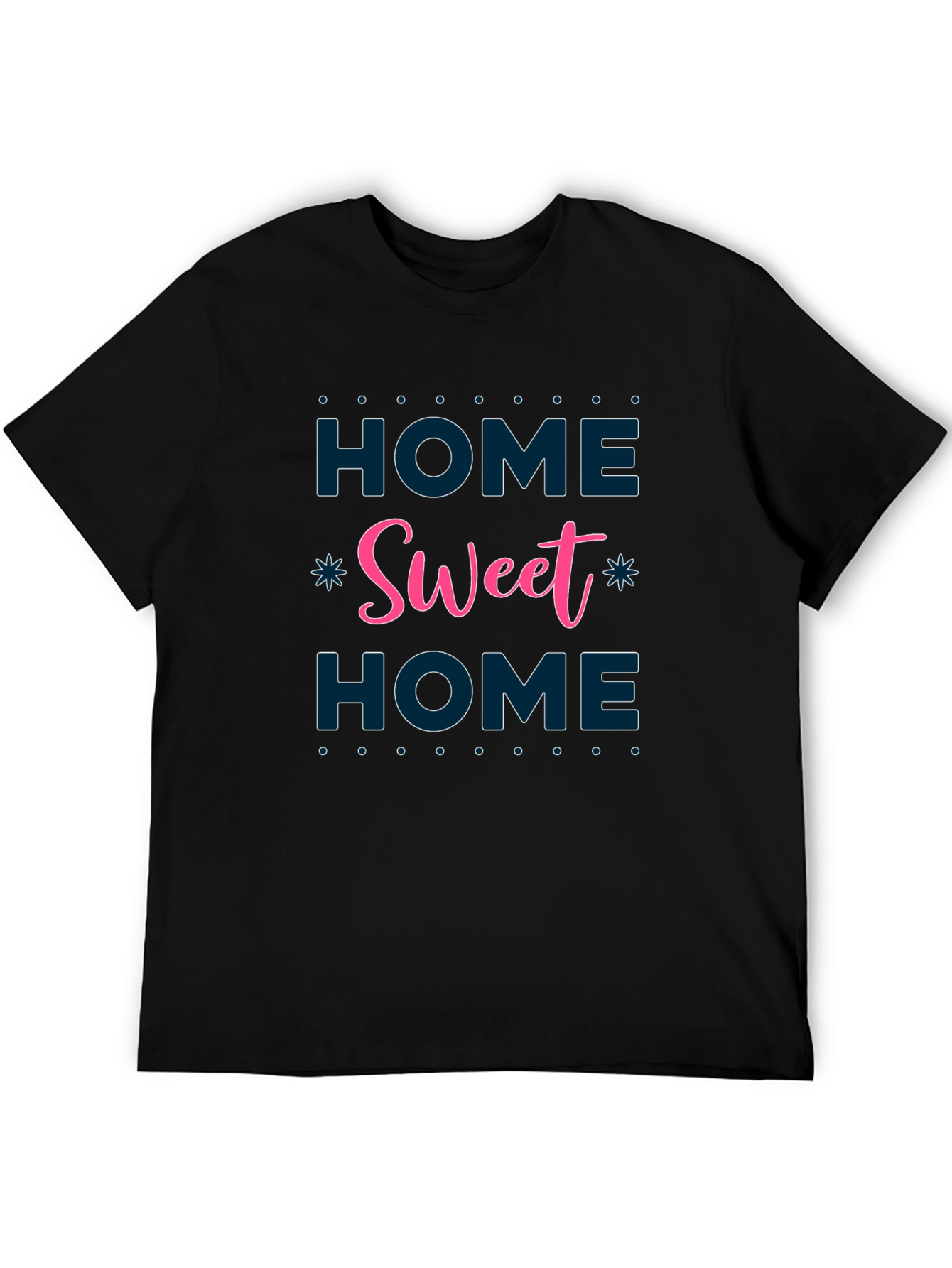 Black Home Sweet Home Graphic T-Shirt - Soft Cotton Blend view 5