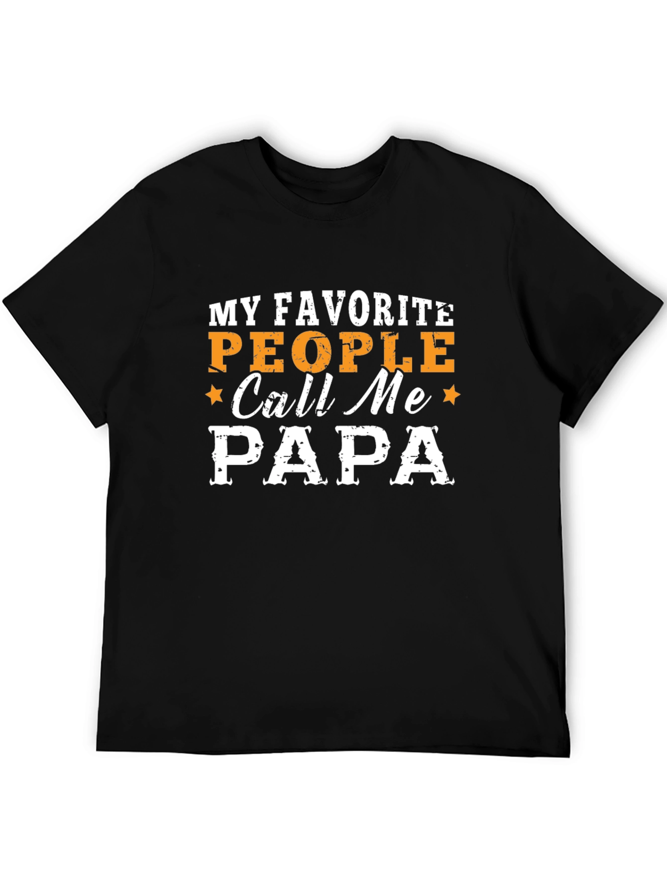 Black My Favorite People Call Me Papa T-Shirt view 5